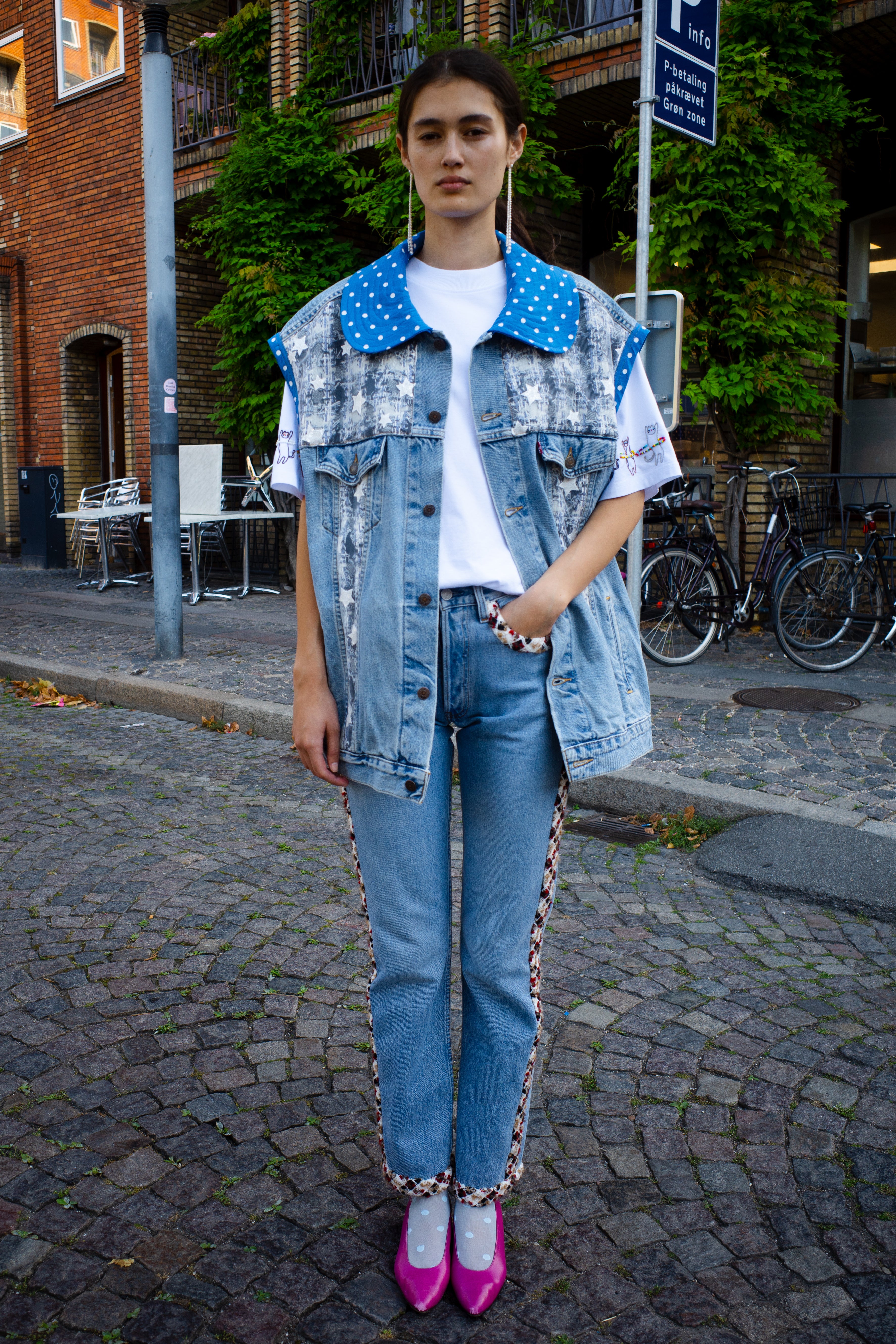 Upcycled Denim vest - One of a kind