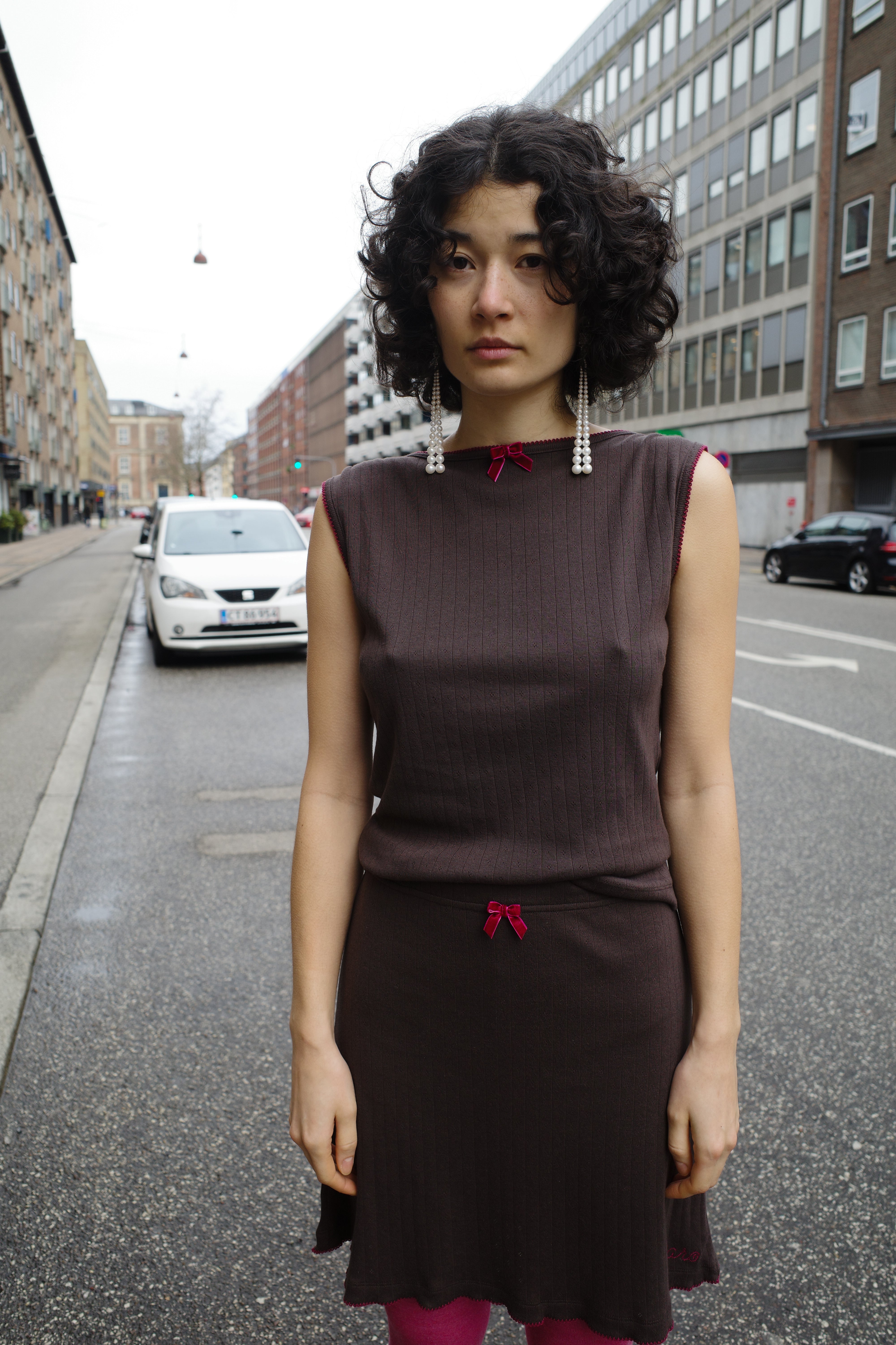 Caro Jersey Skirt - Dark Brown