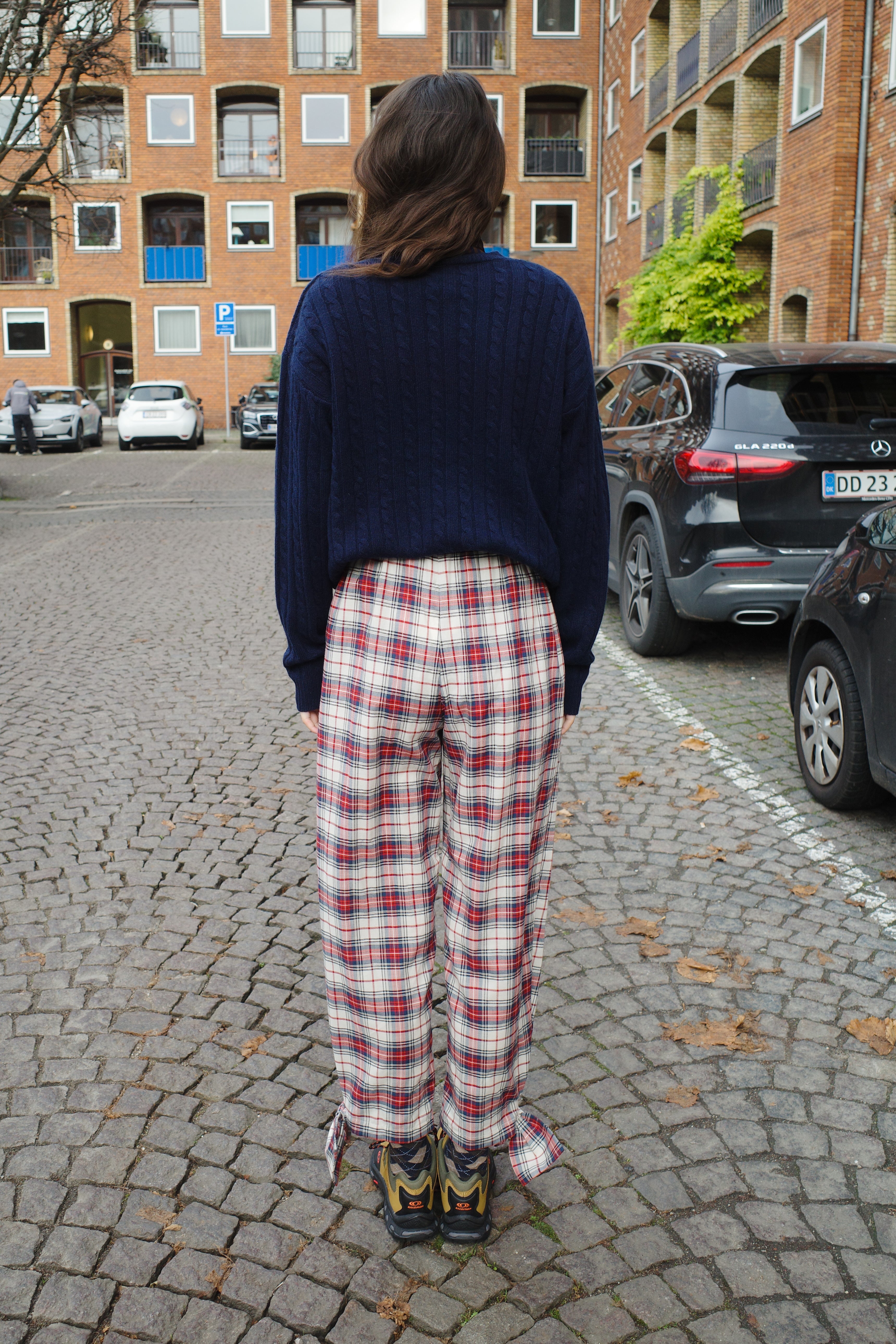 Coco Pants w. Bows Cotton Red/White/Blue/ Check