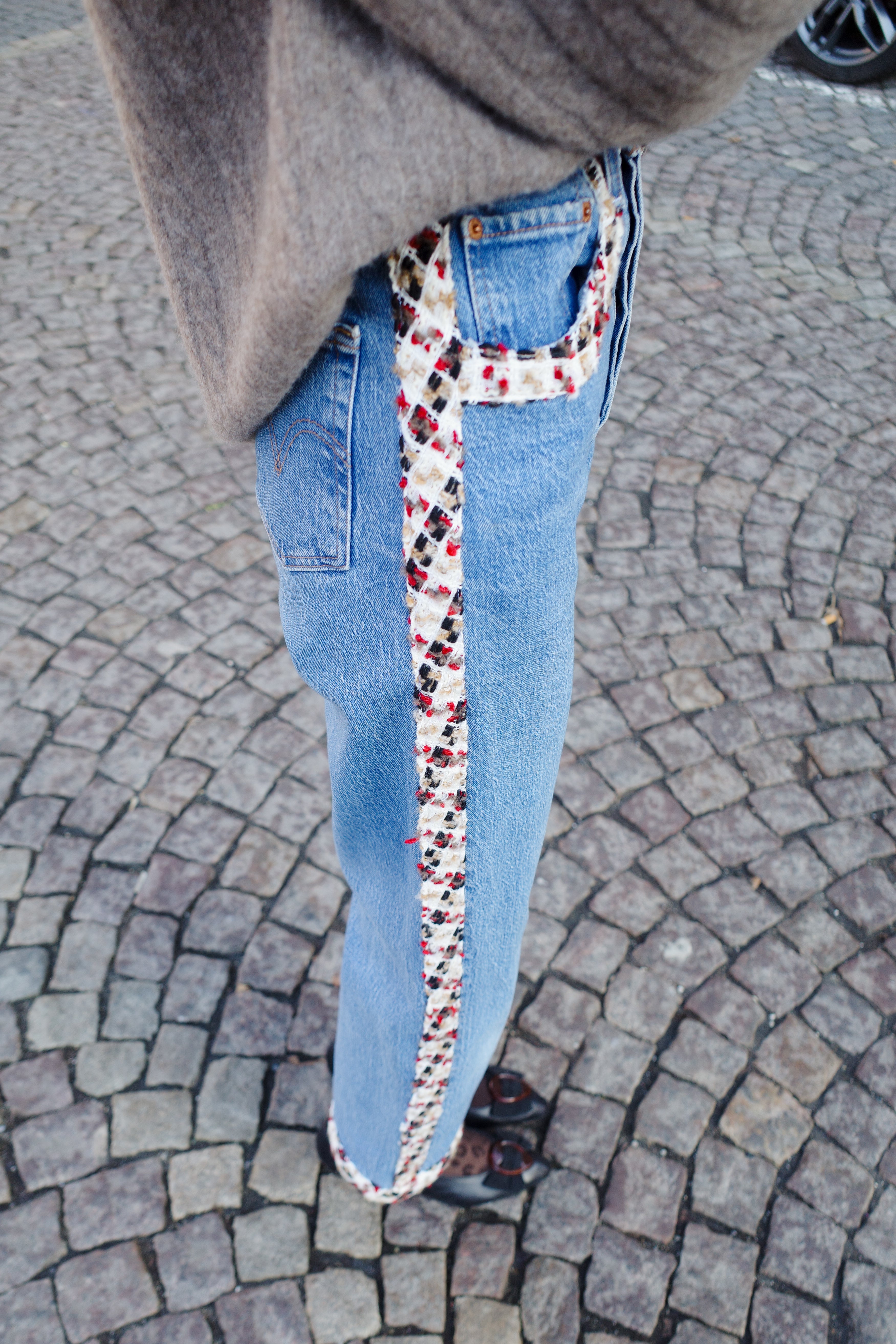 Upcycled denim jeans -  One of a kind