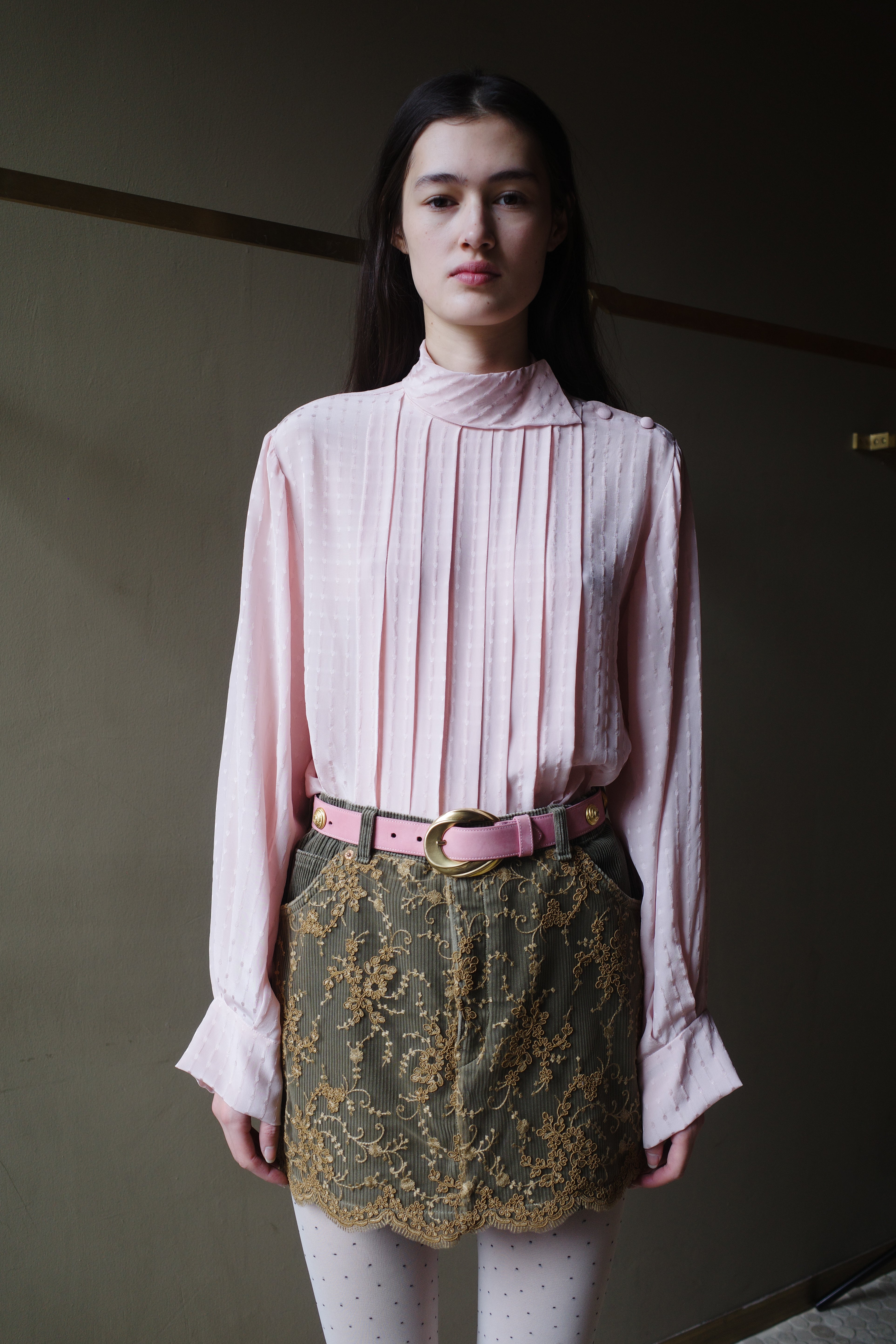 Pleated Maja Shirt - French Lace