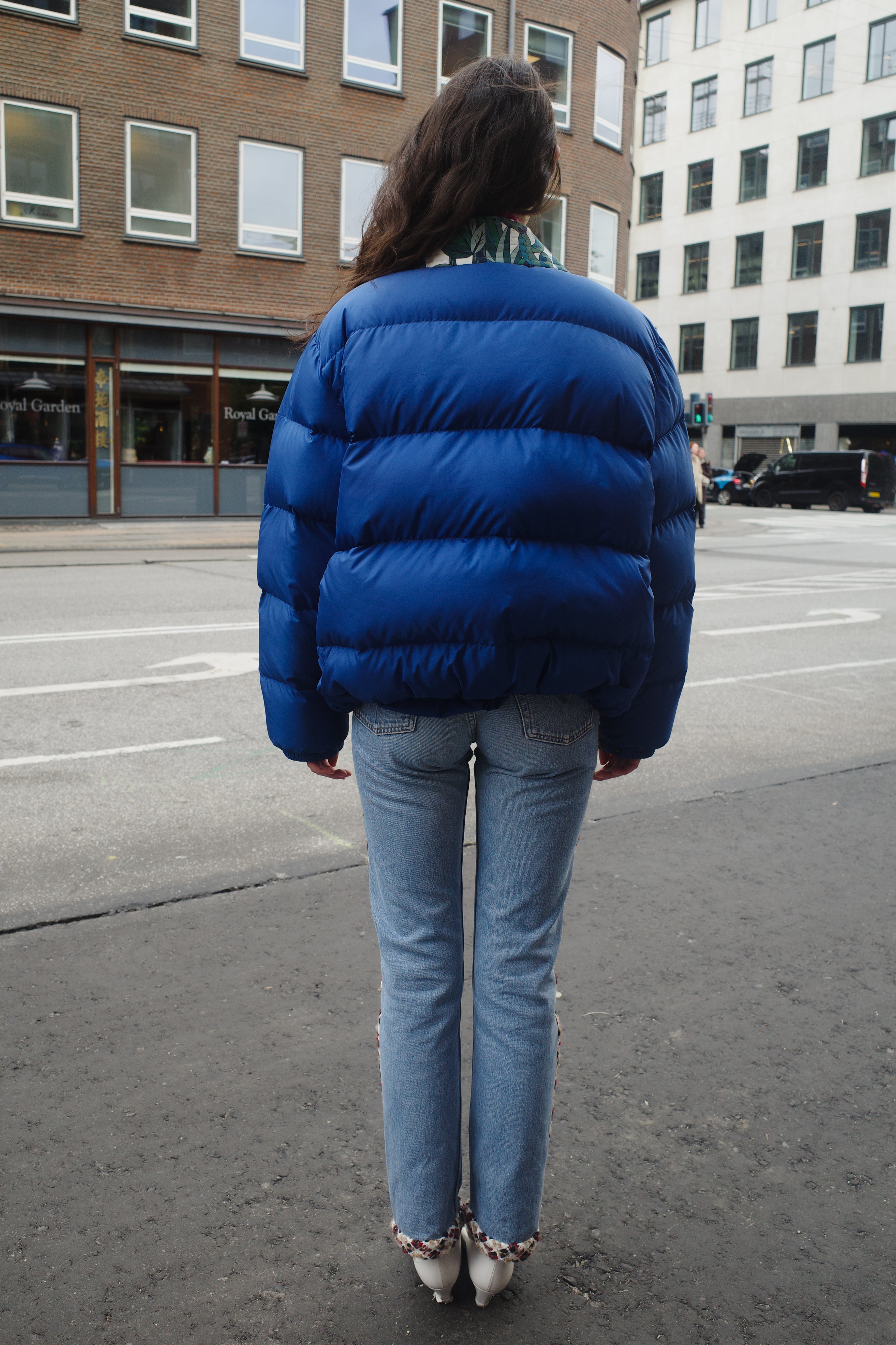 UPCYKLED caro puffer jacket