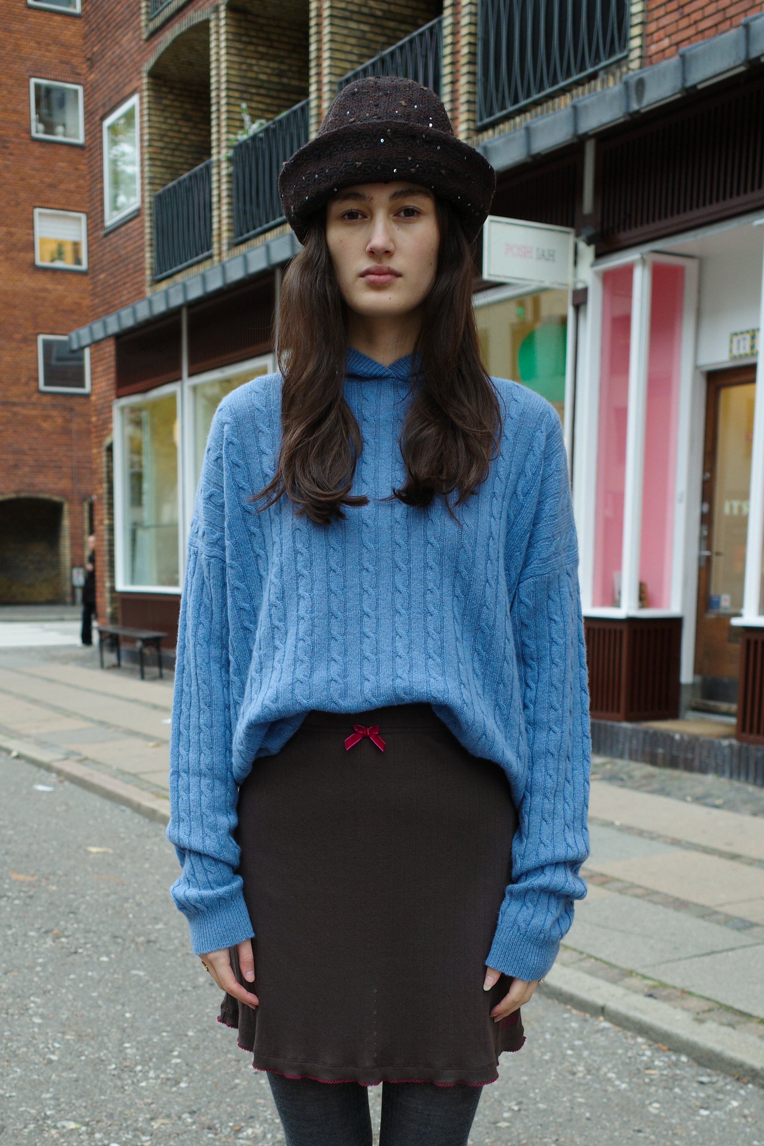 Caro Jersey Skirt - Dark Brown