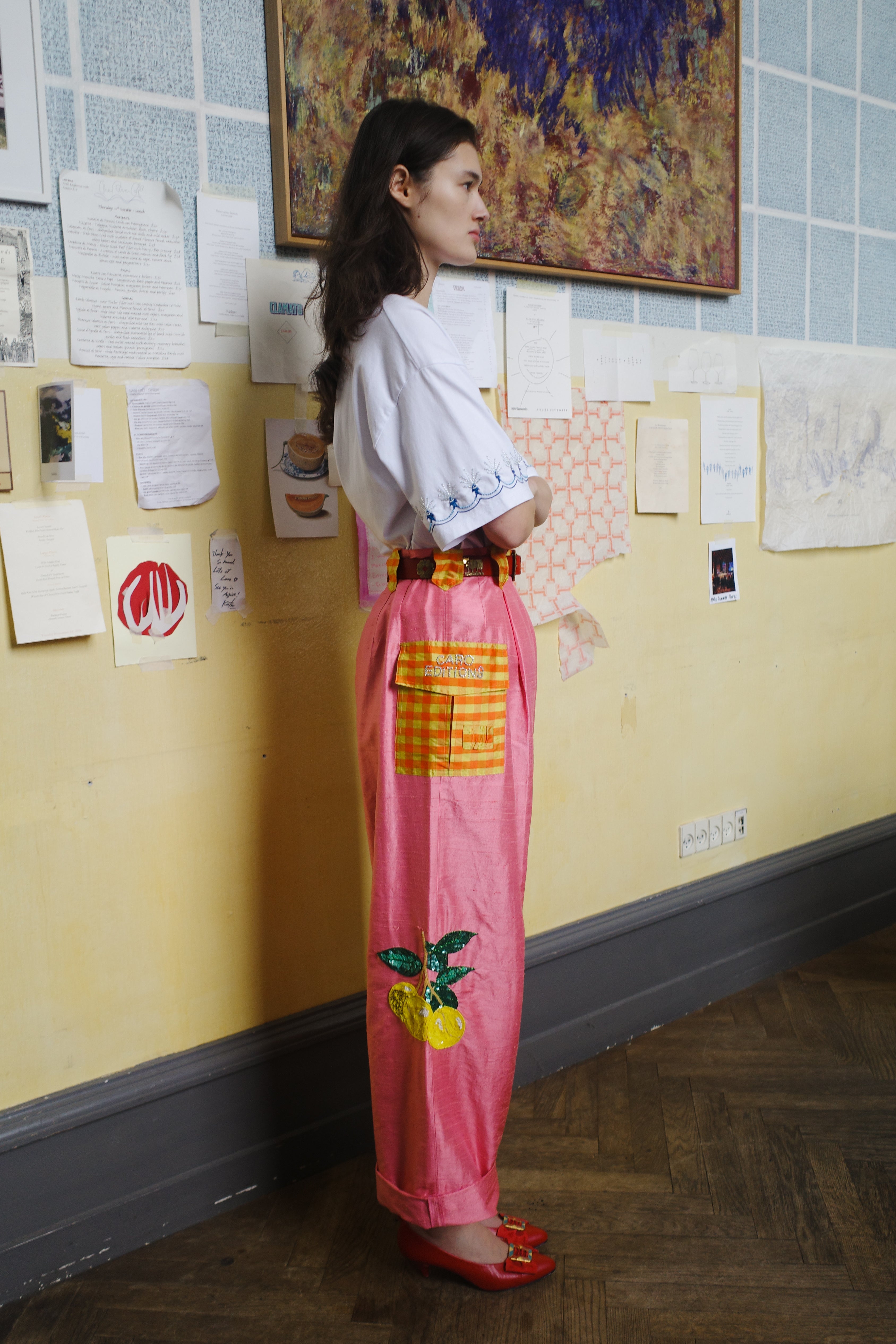 BEATRICE PANTS SILK PEACH - LEMONS