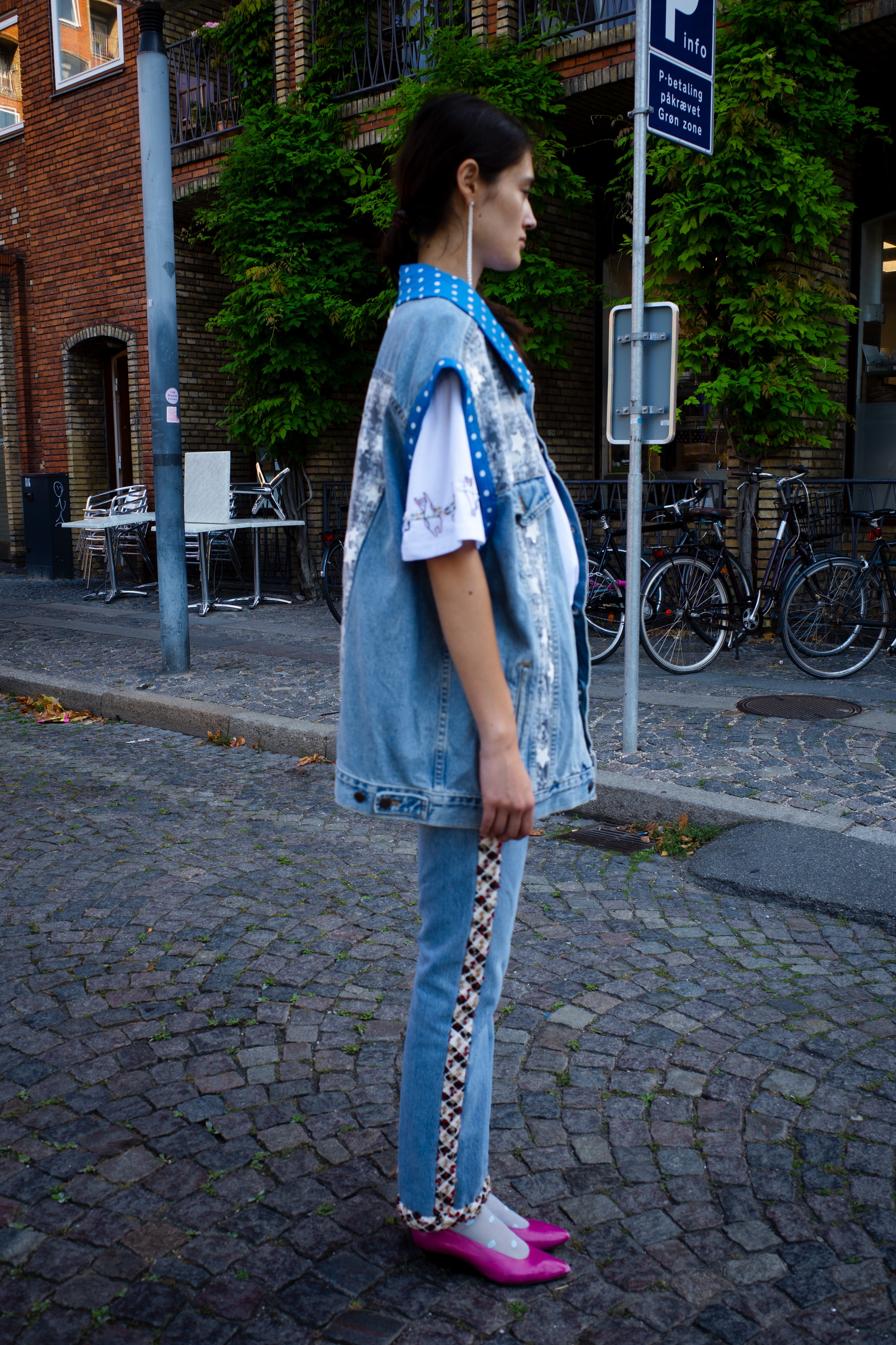 Upcycled Denim vest - One of a kind
