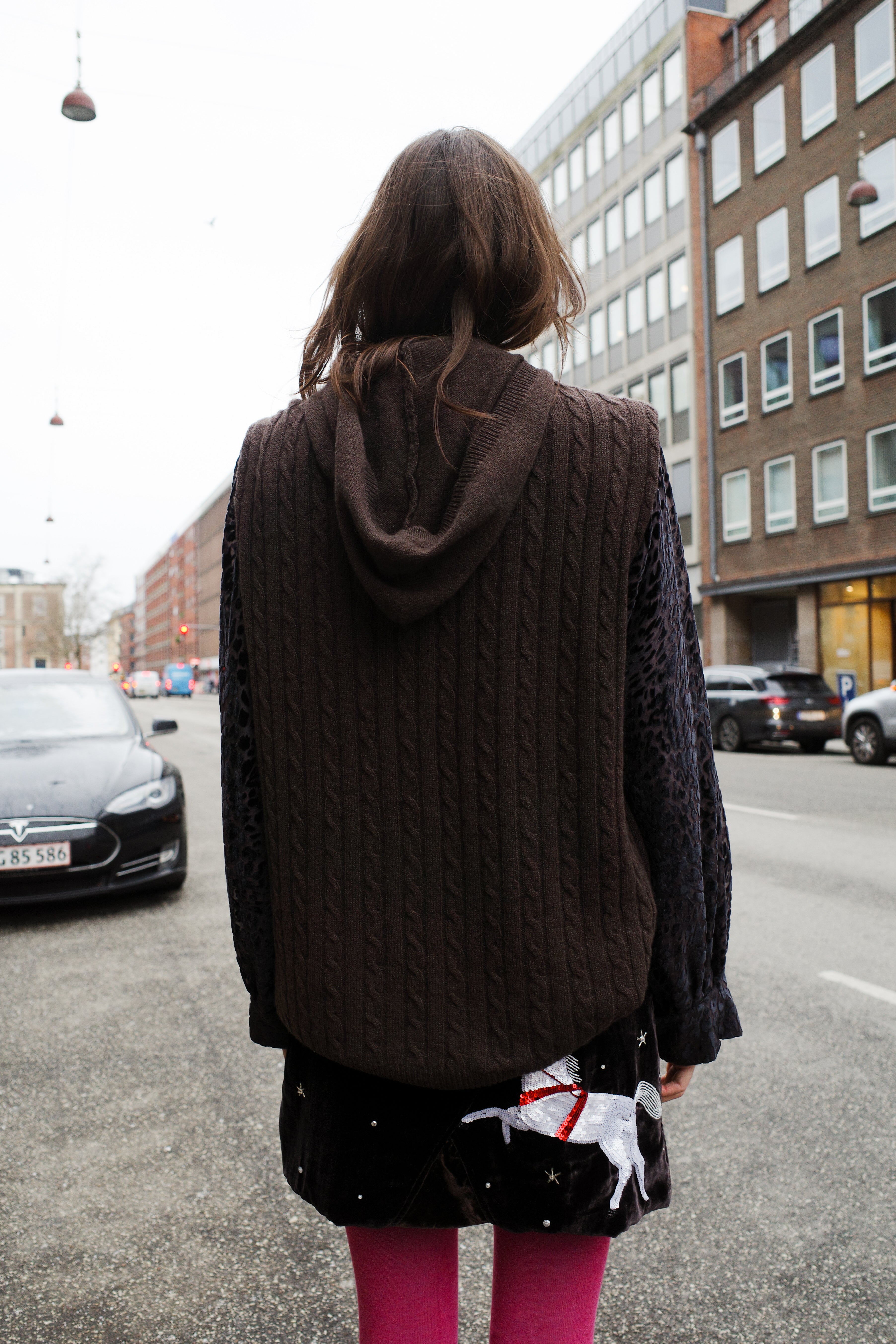 Kimberly Hoodie vest - Brown