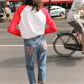 Caro Baseball Tee - Red / White