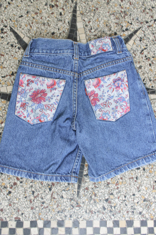 Kids Upcycled Denim Shorts - Liberty