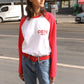 Caro Baseball Tee - Red / White