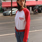 Caro Baseball Tee - Red / White