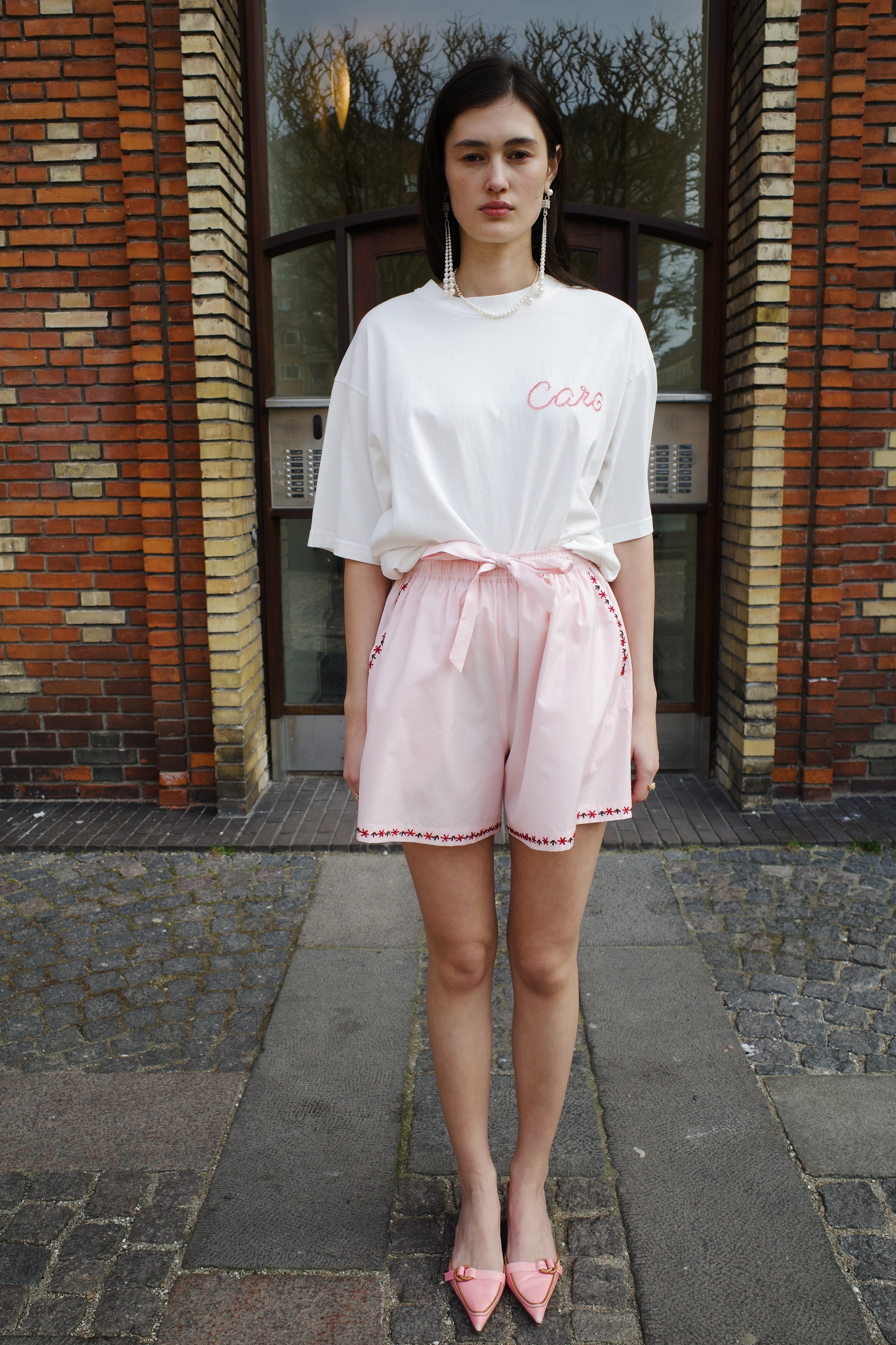 Hannah Love Shorts - Pale Pink