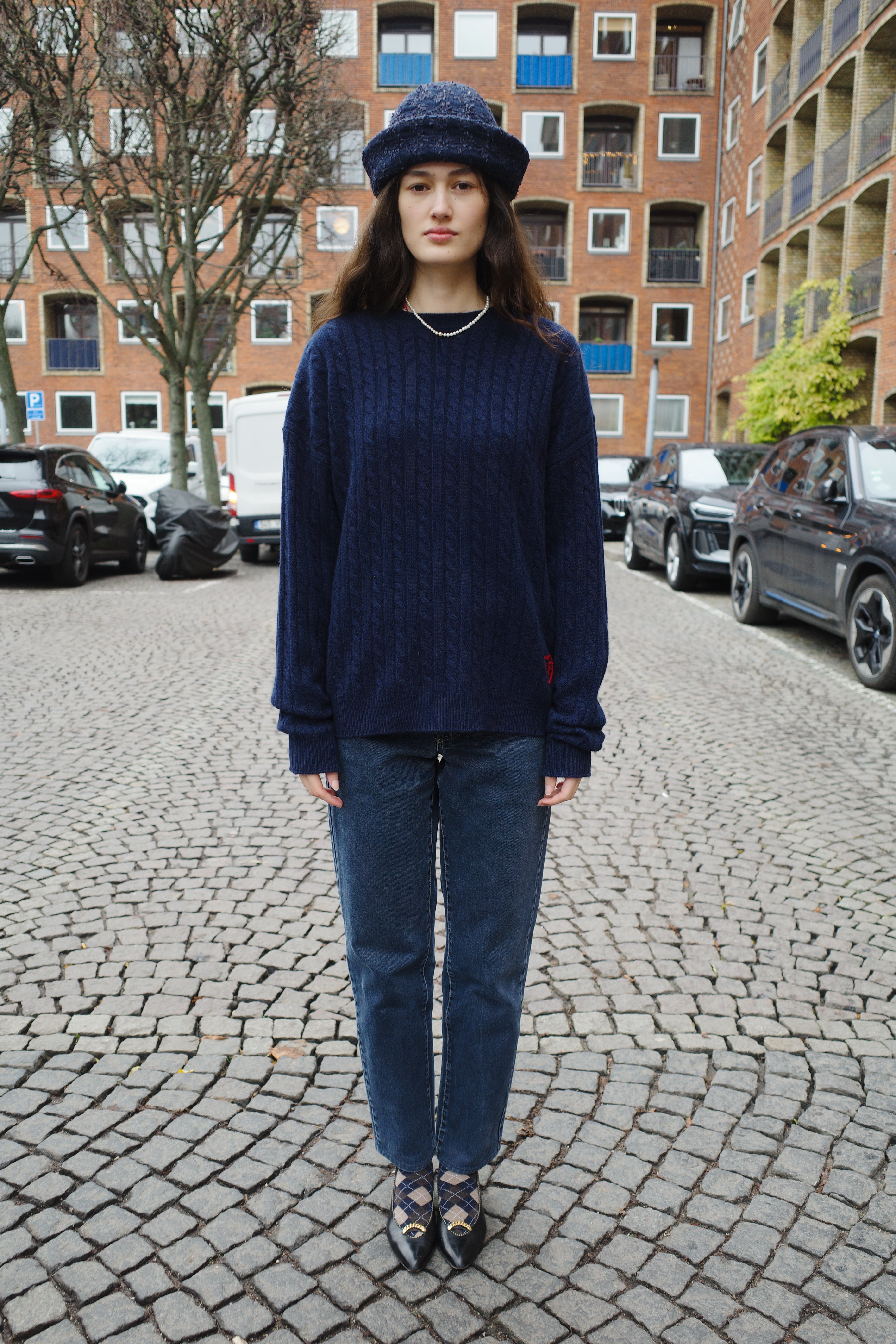 Kimberly Cable Jumper Cashmere Navy