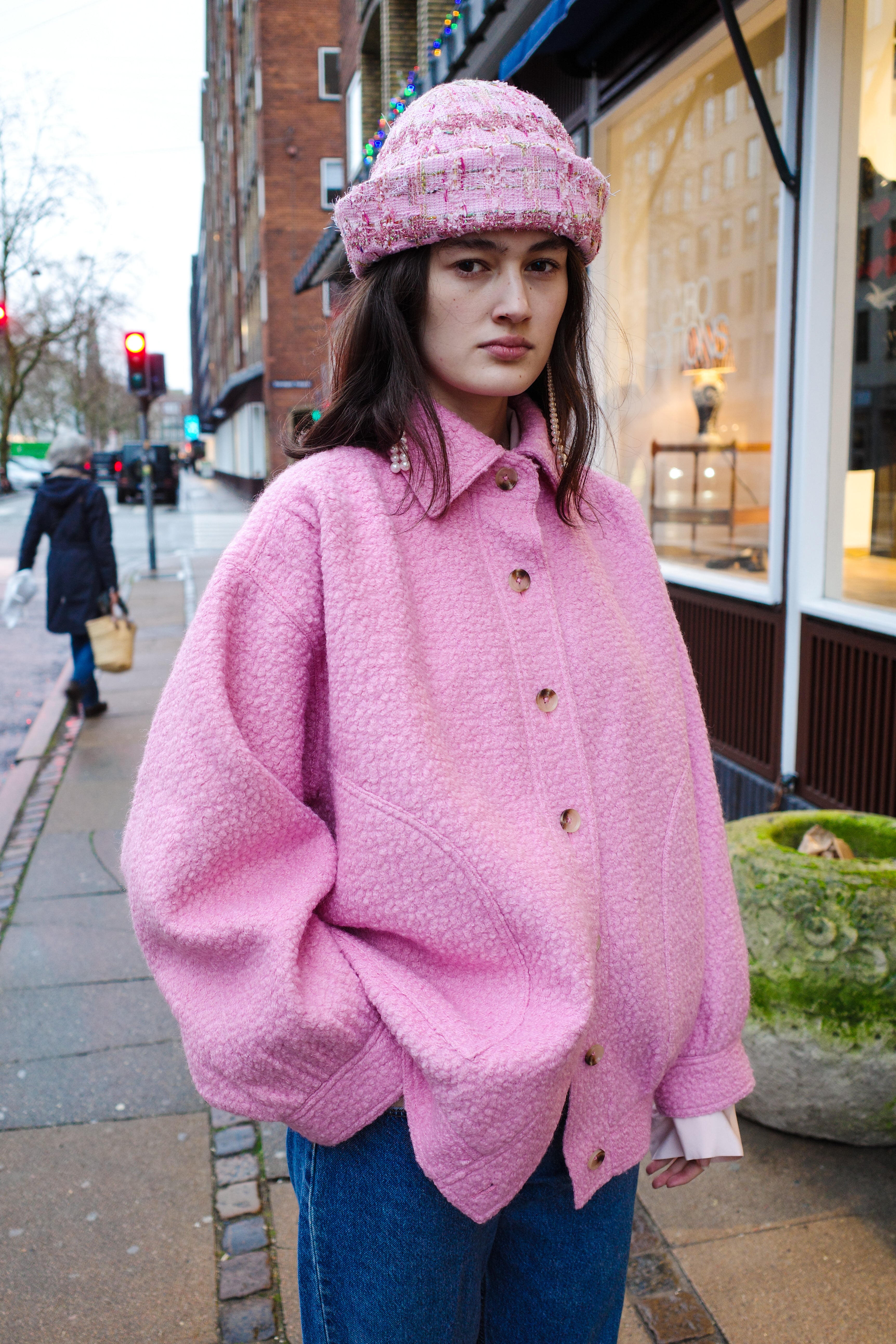 Mimi Jacket - Pink Wool Boucle