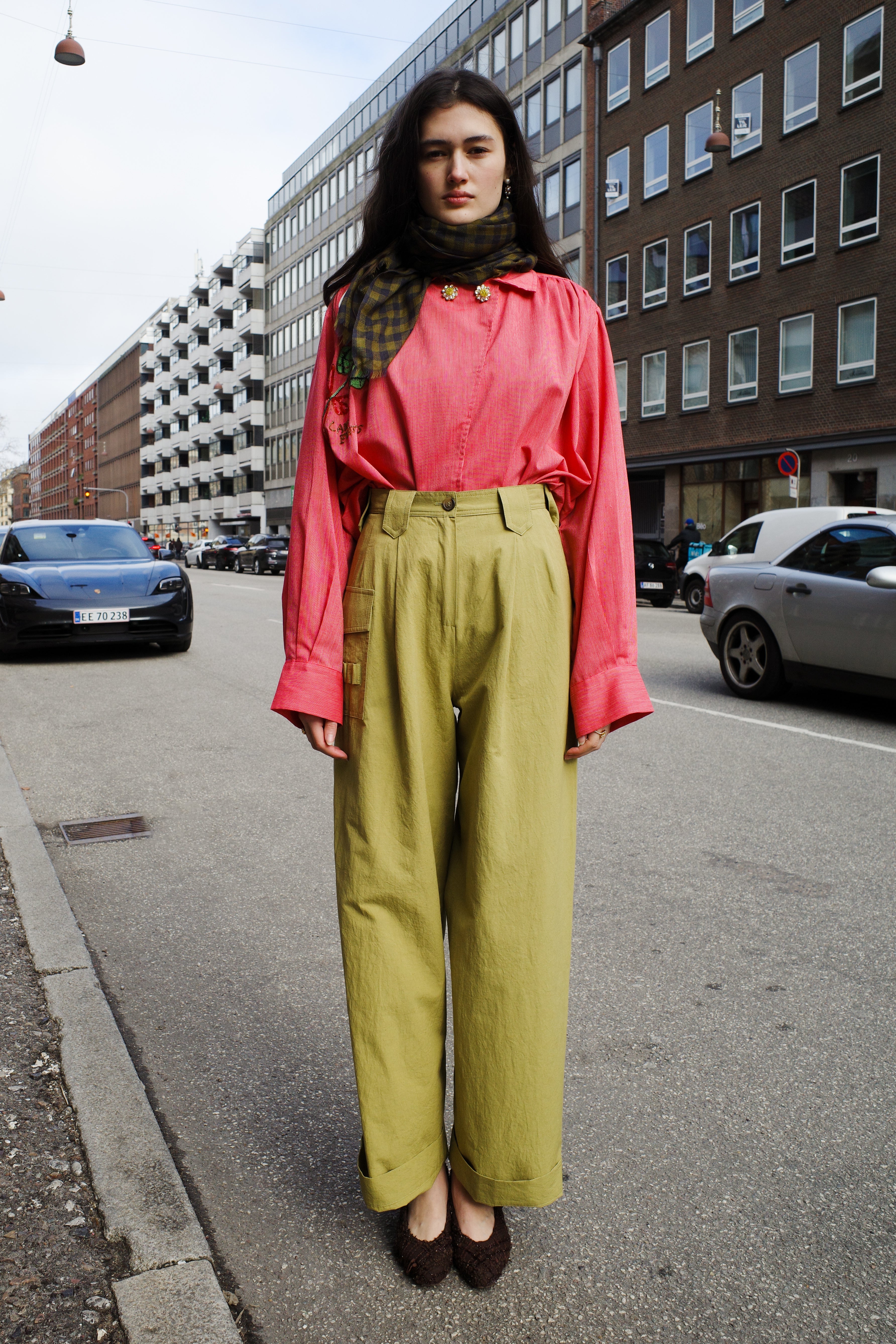 Beatrice Pants - Bright Olive