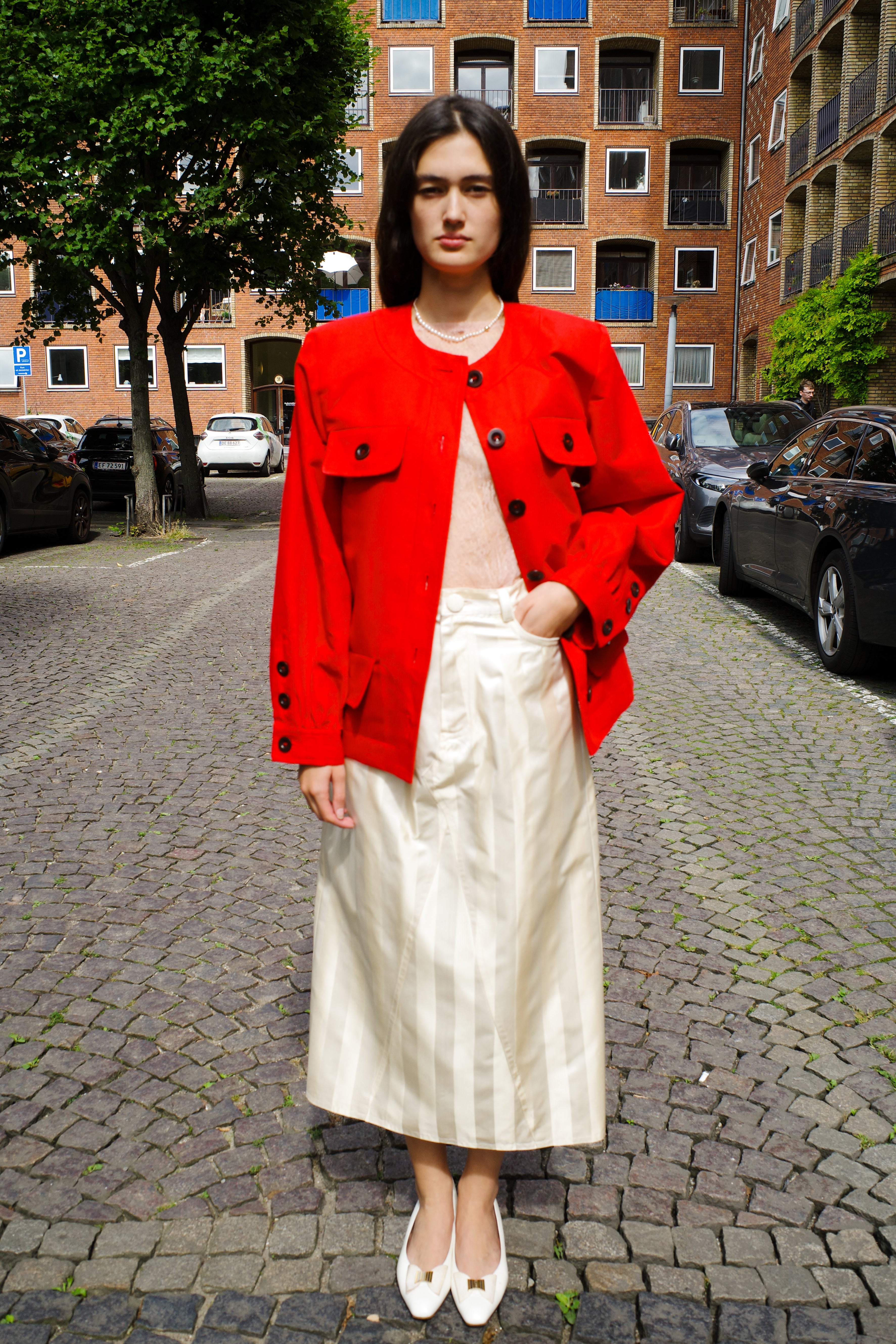 Iggy Jacket Linen Red