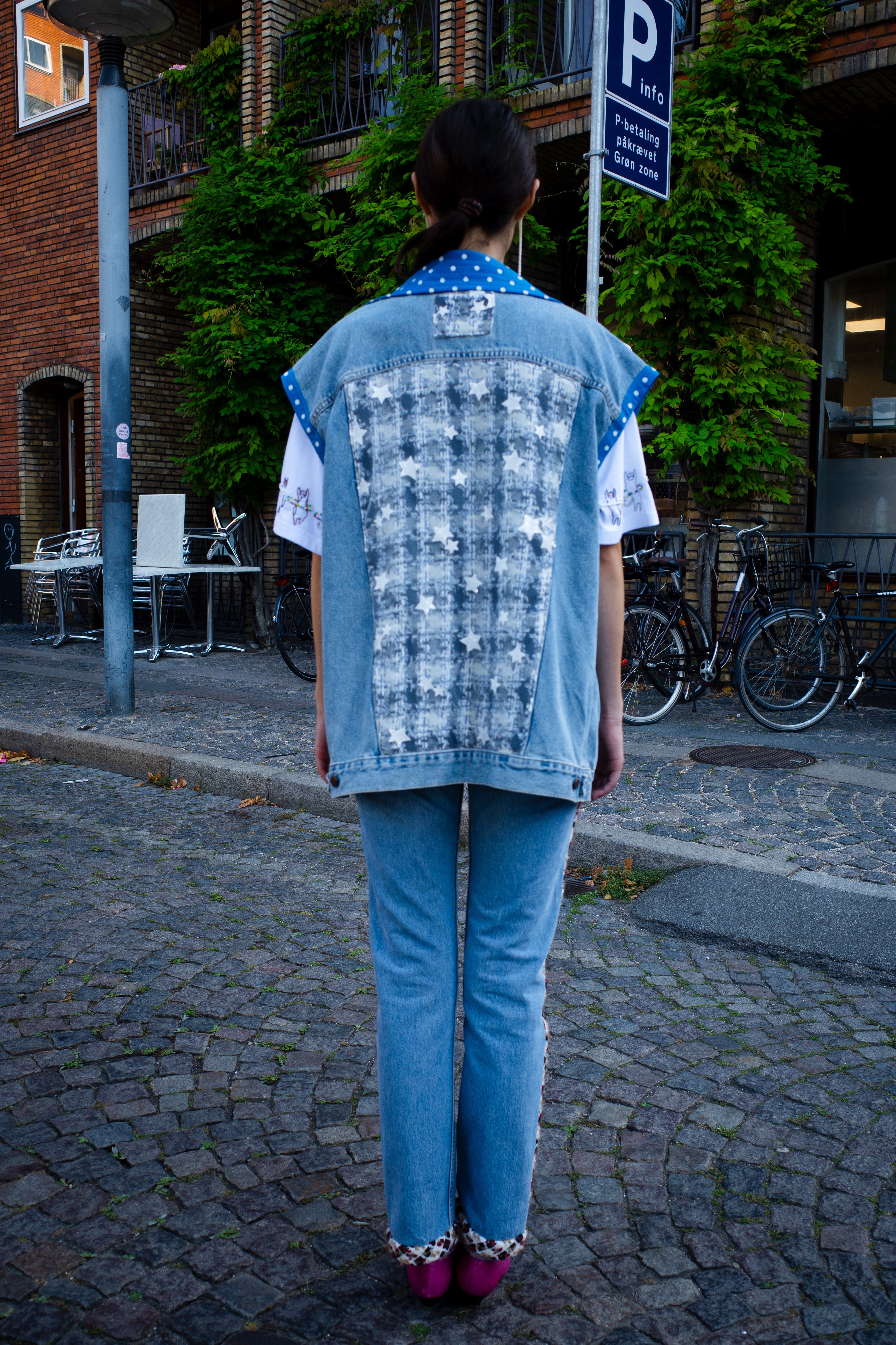 Upcycled Denim vest - One of a kind