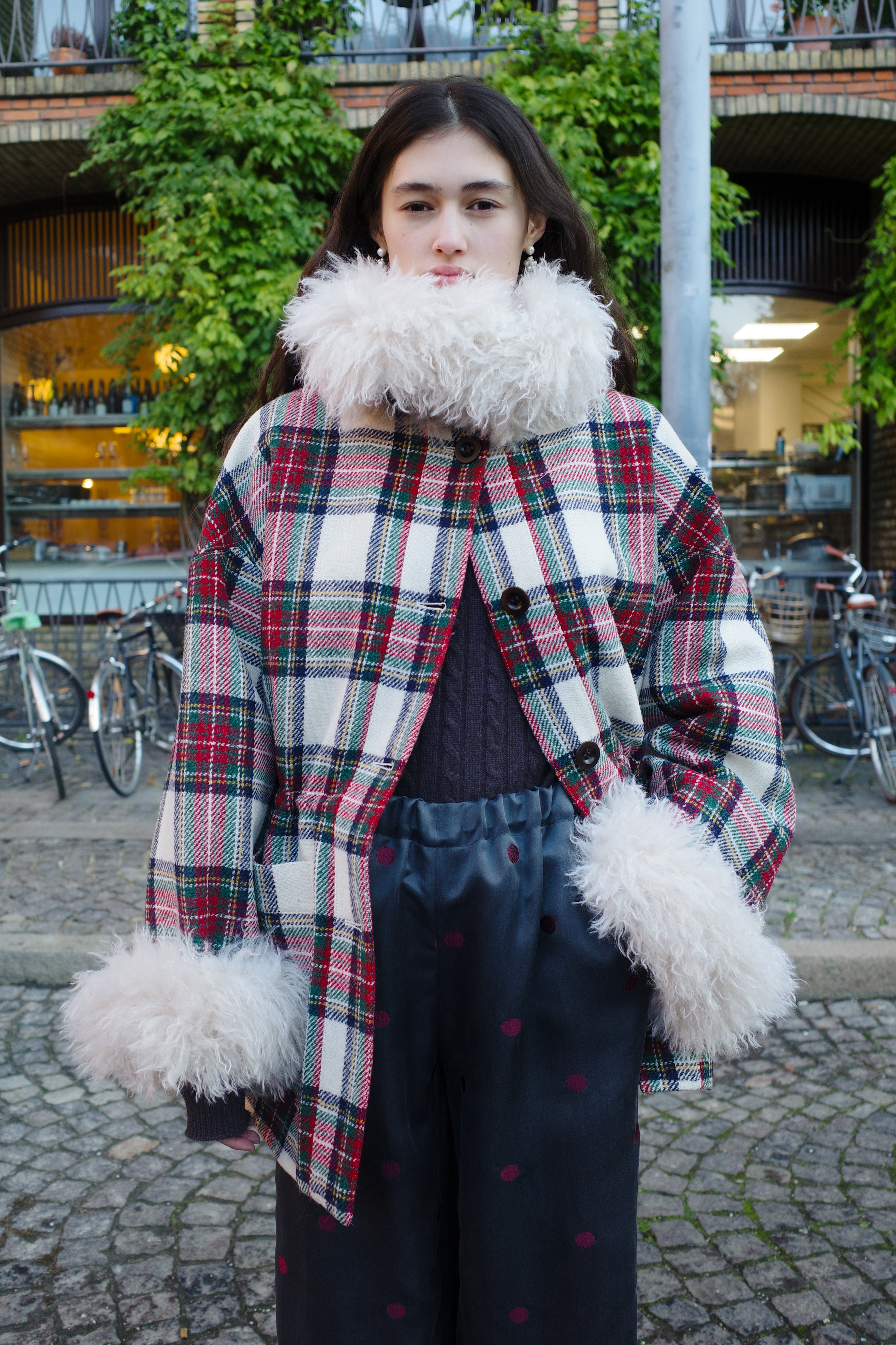 Connie Coat Harris Tweed Red Check