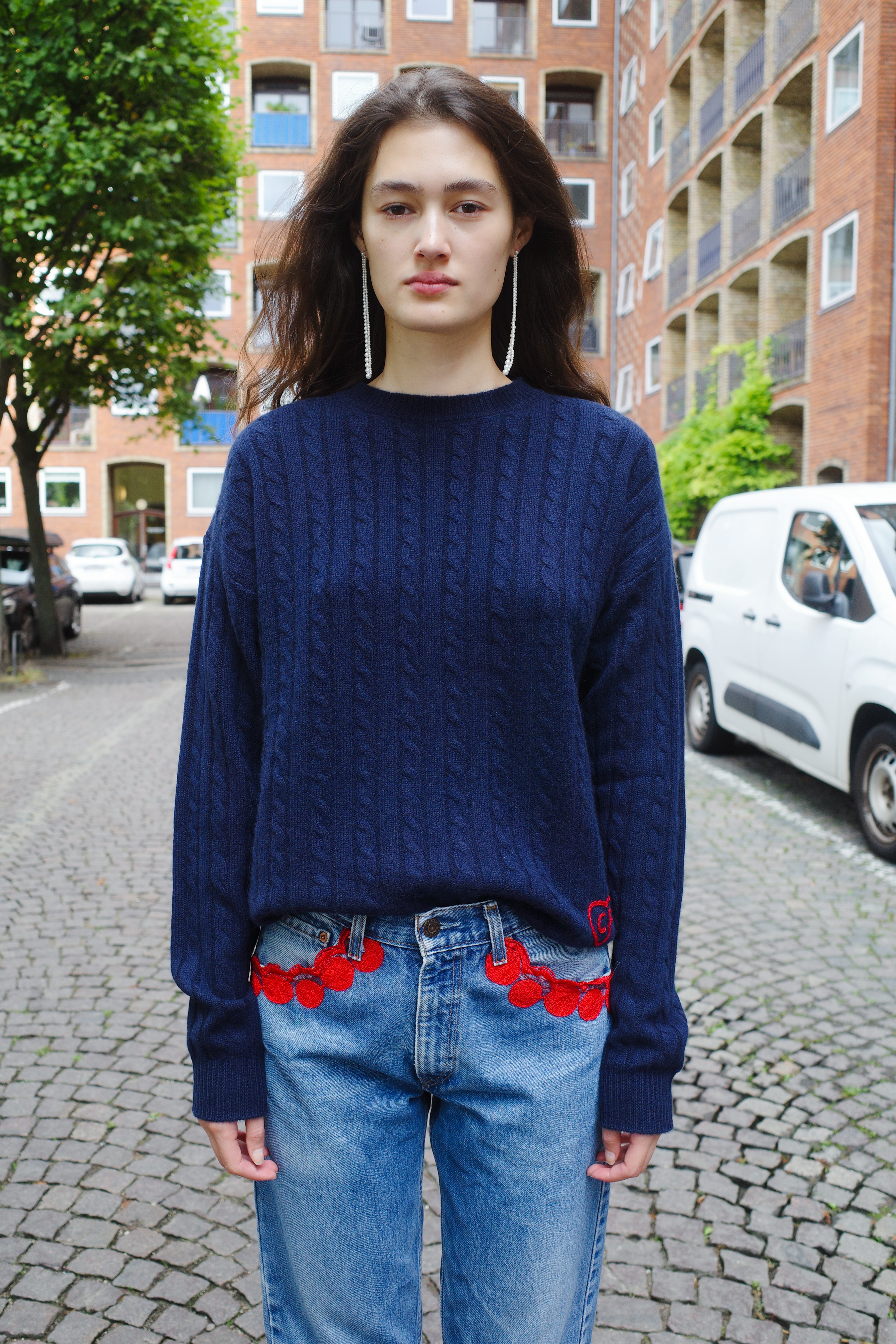 Kimberly Cable Jumper Cashmere Navy
