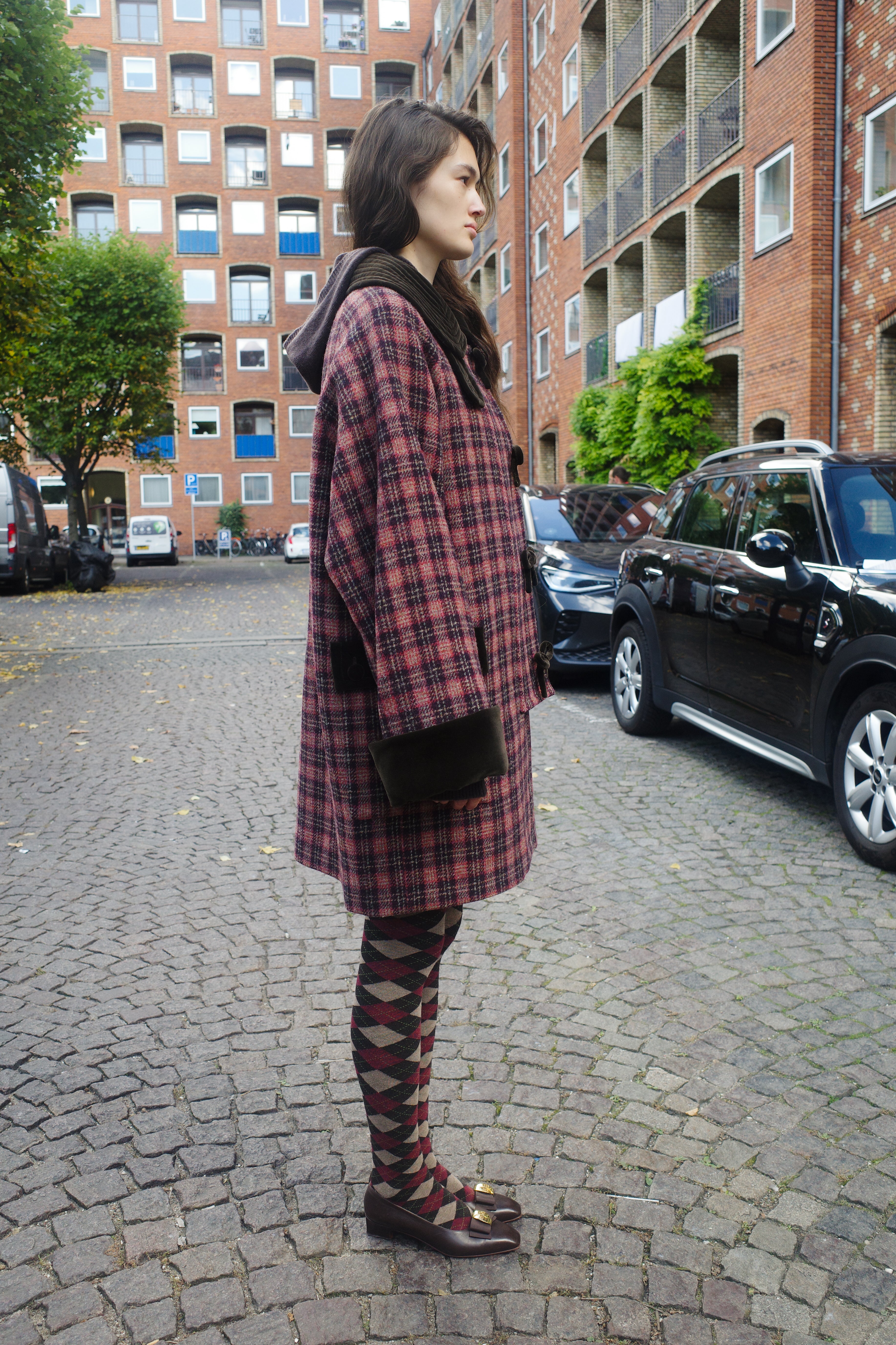 Thea Coat Harris Tweed Rose Check