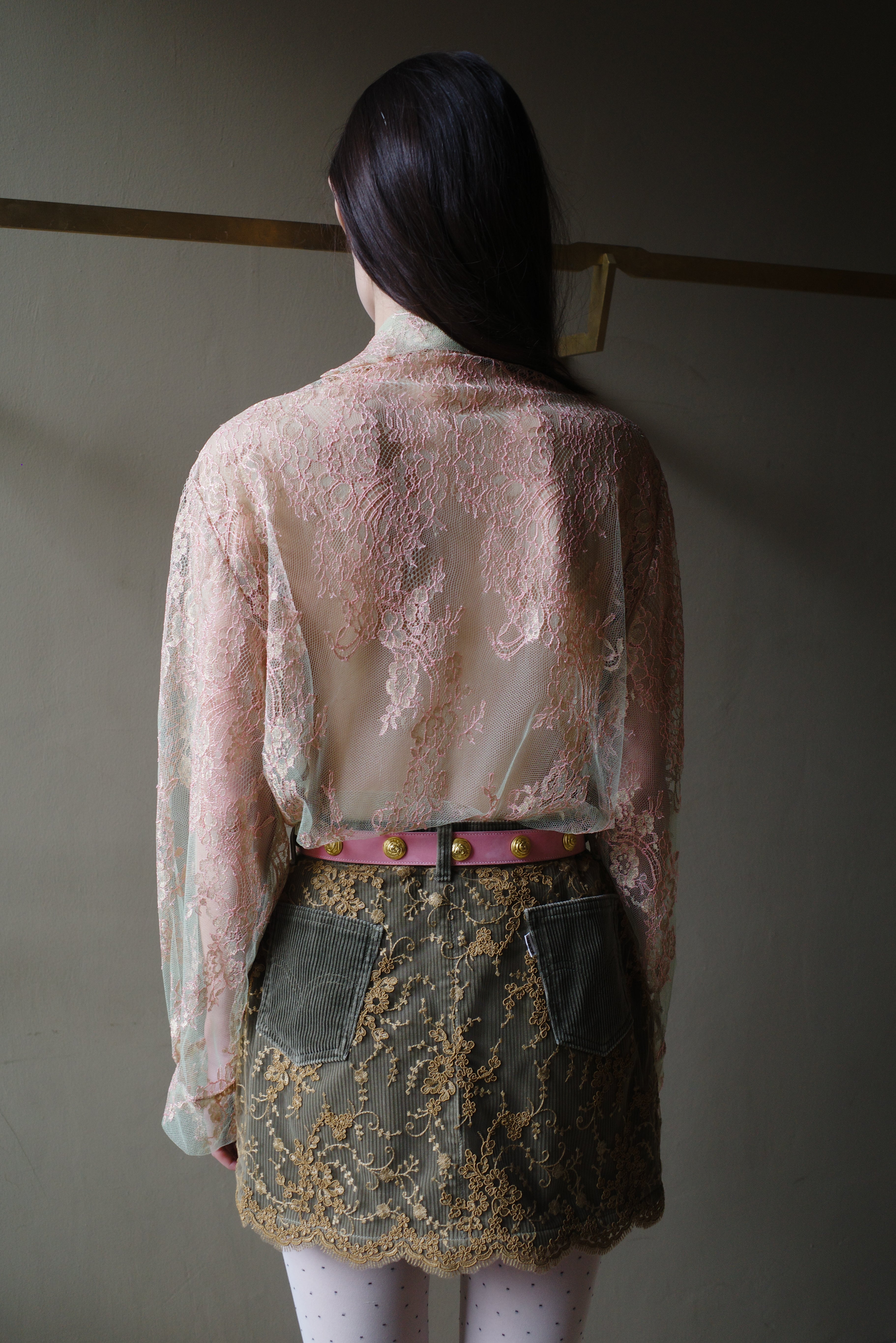 Pleated Maja Shirt - French Lace