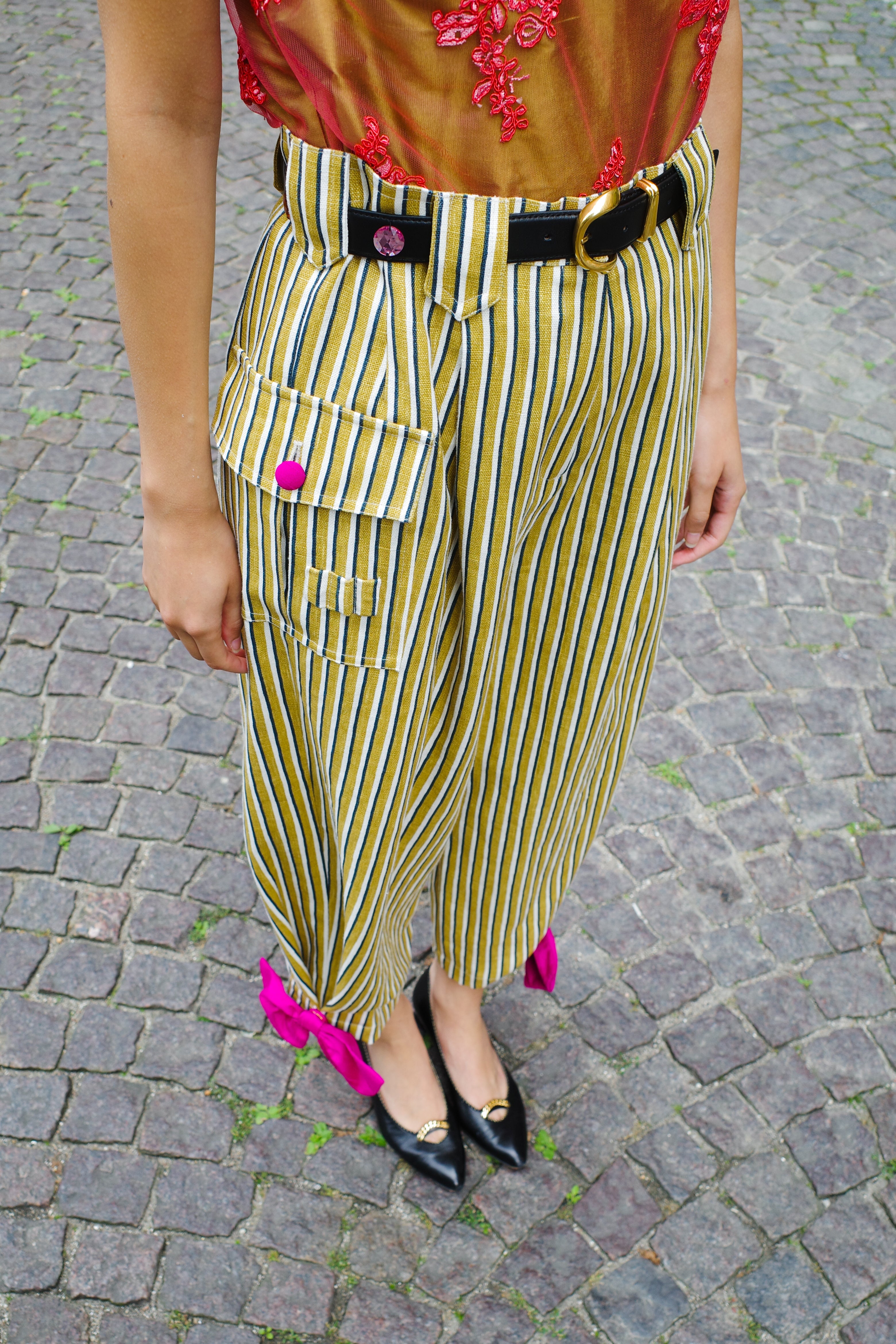 Beatrice Pants Tapet Cafe Mustard Stripe