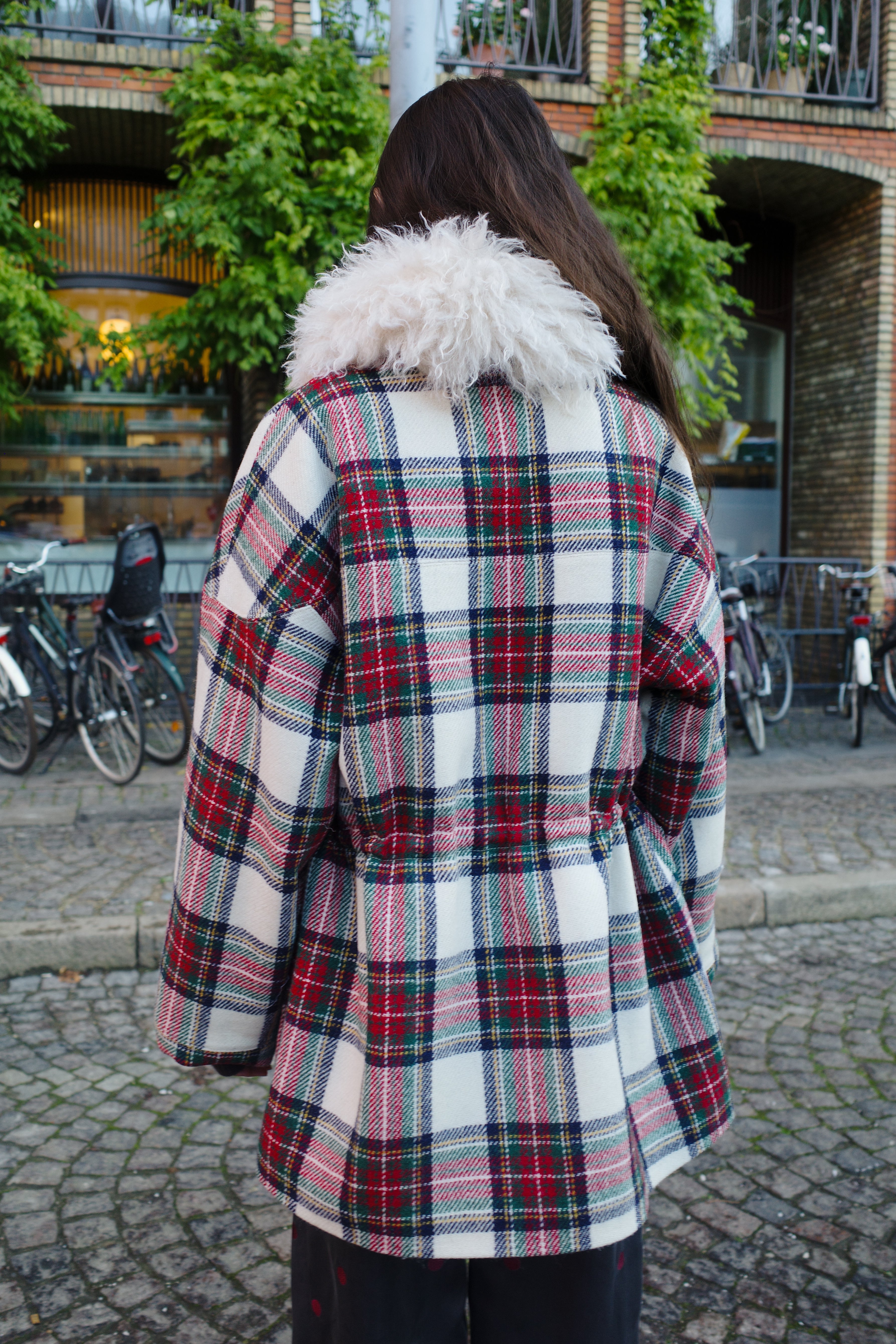 Connie Coat Harris Tweed Red Check