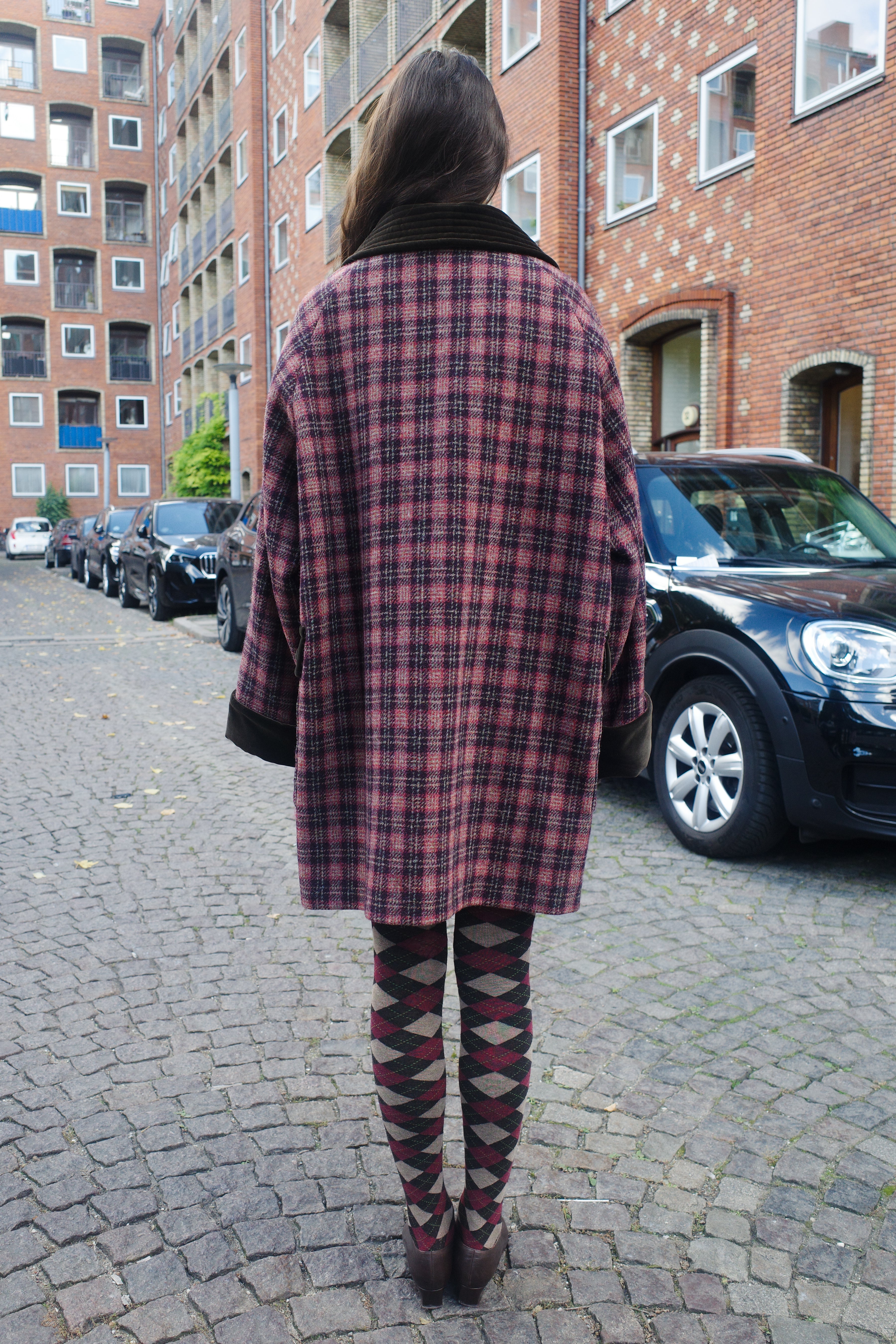 Thea Coat Harris Tweed Rose Check