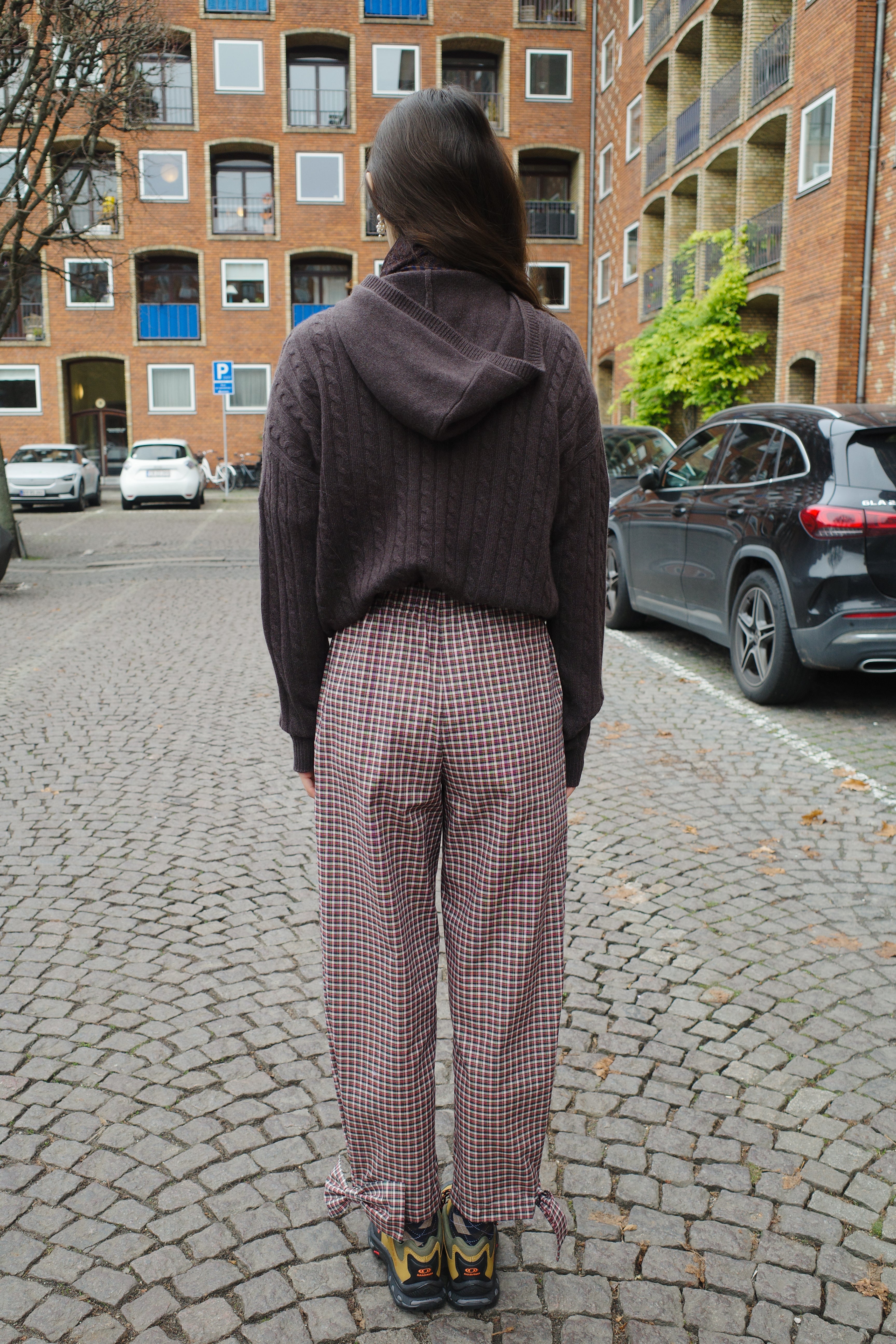 Coco Pants w. Bows Cotton Brown / Red