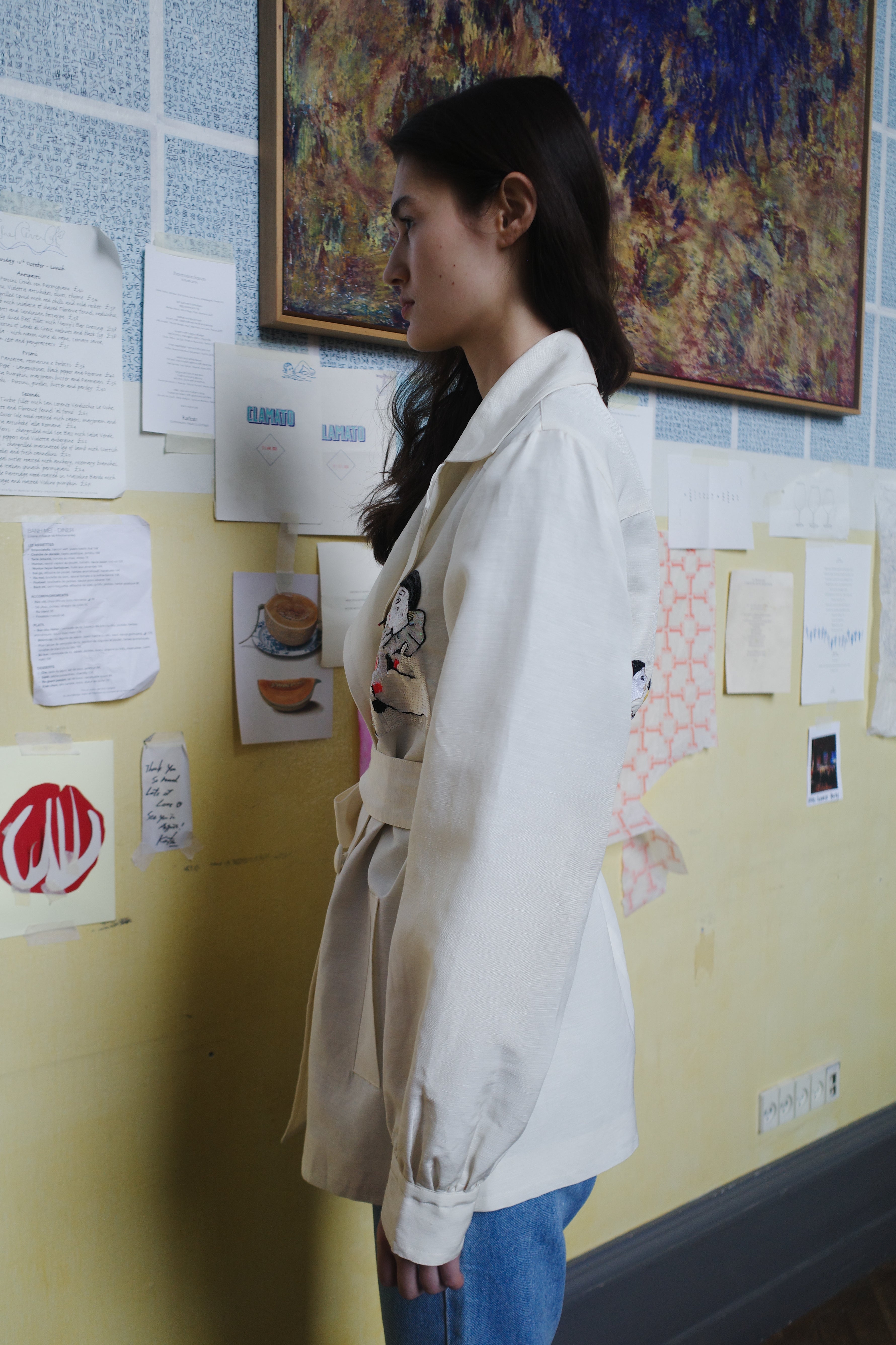 COCO JACKET MOIRE WHITE - CLOWNS