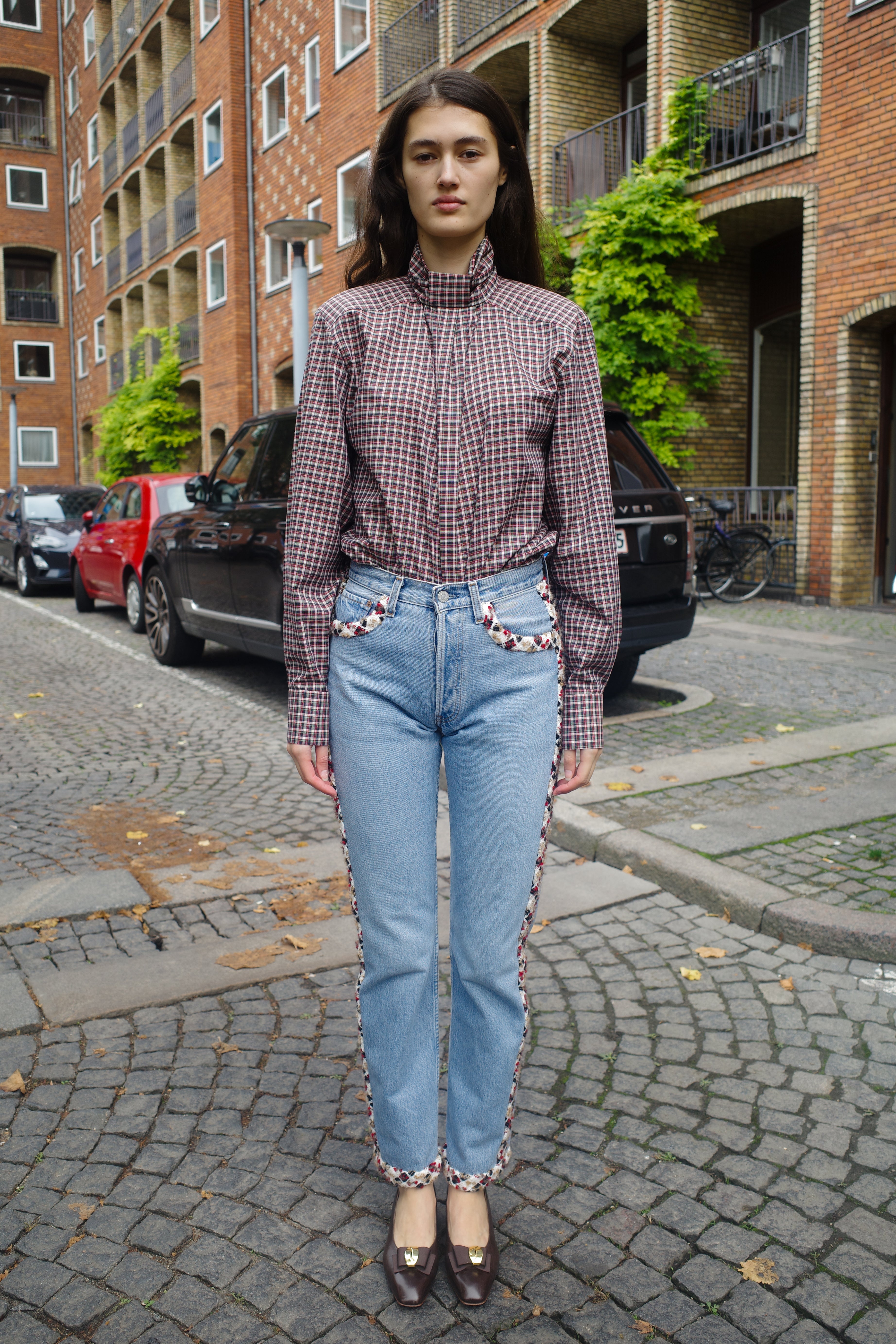 Upcycled denim jeans -  One of a kind