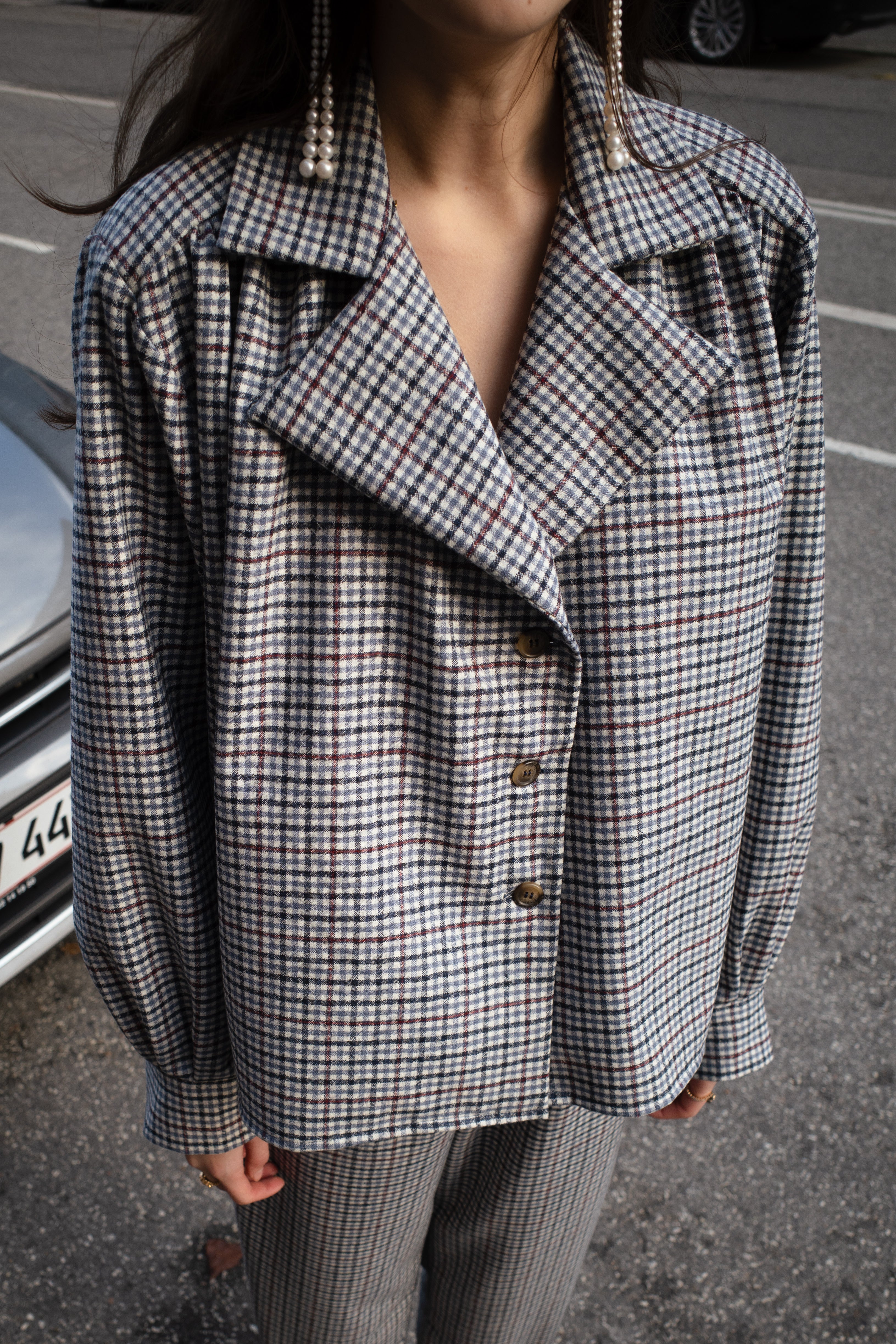 Bonsai Shirt - White Checkered