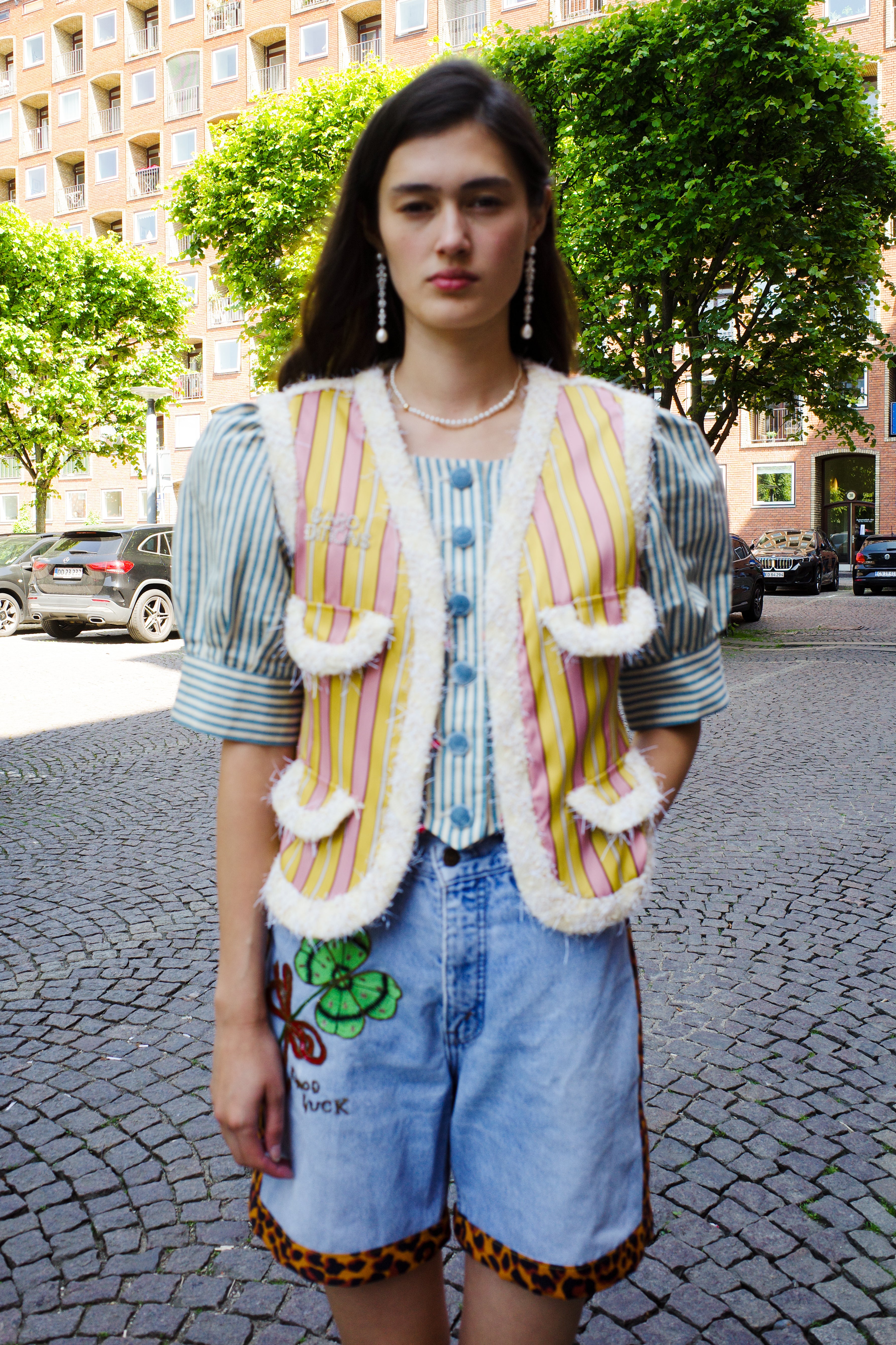 Tusnelda Vest Tapet Cafe Multi Stripes