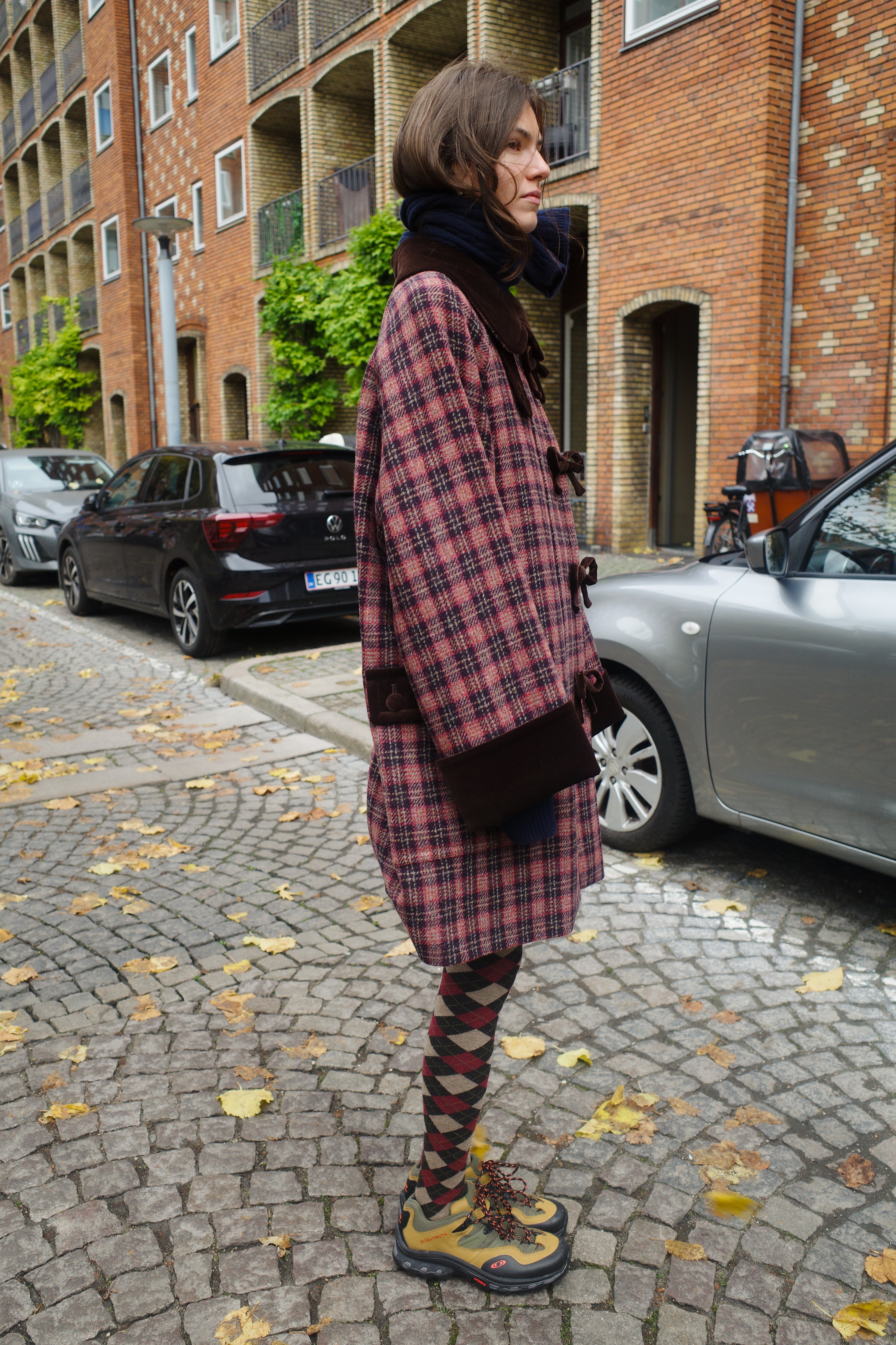 Thea Coat Harris Tweed Rose Check