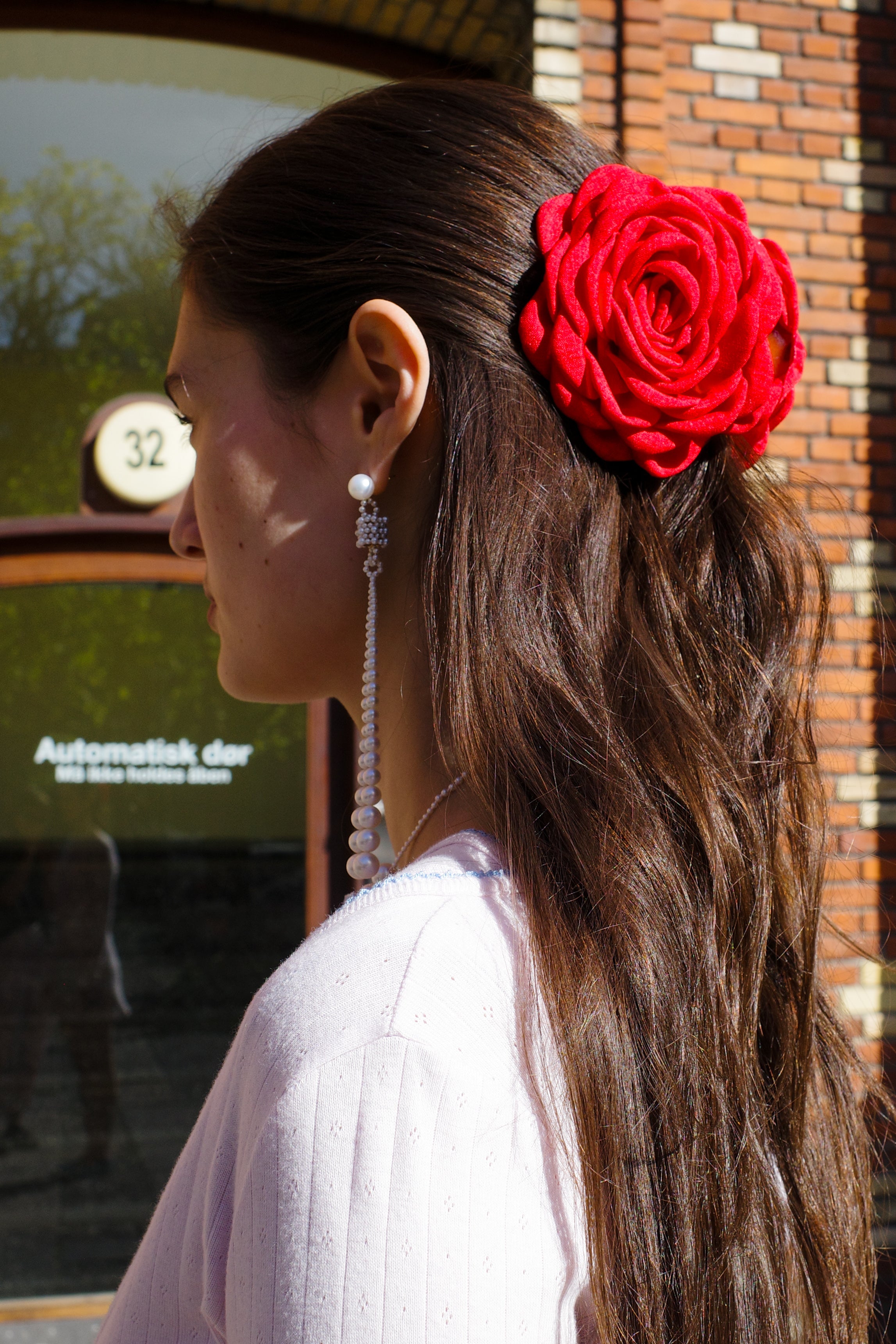 Rosie Hair Clip - Red