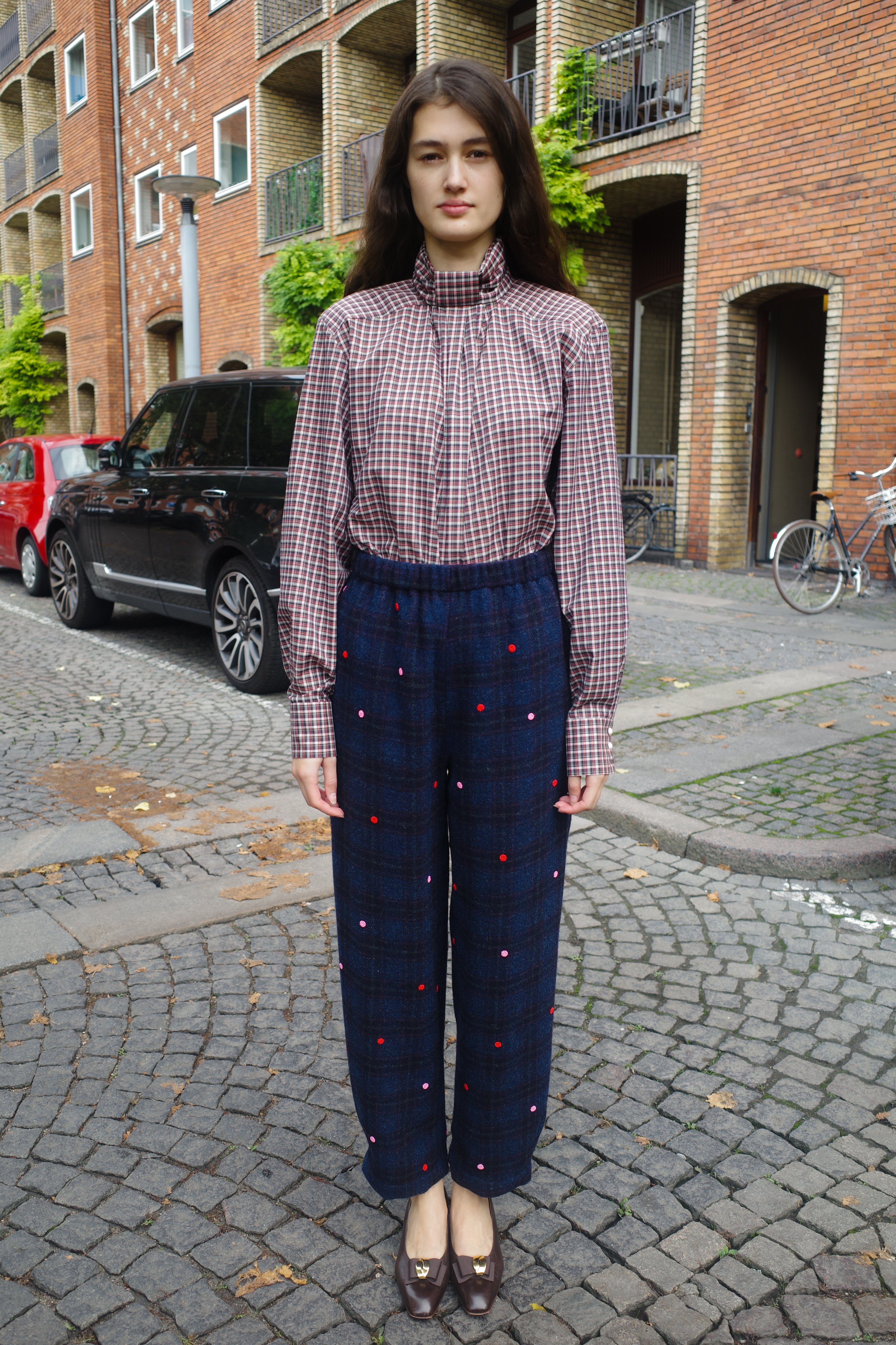 Coco pants - Wool dot embroidery
