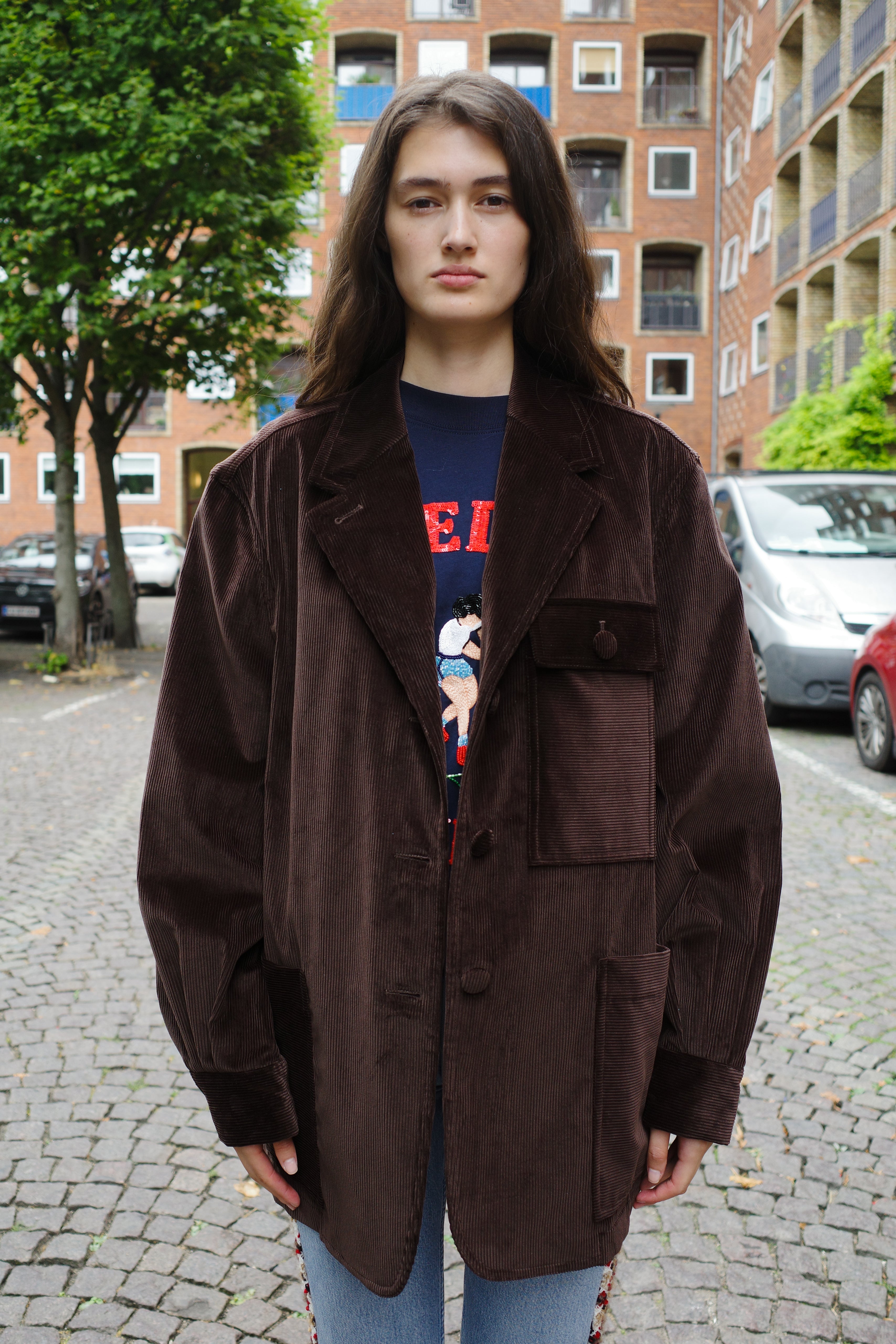 Frederik Jacket Corduroy Cotton Brown Cord