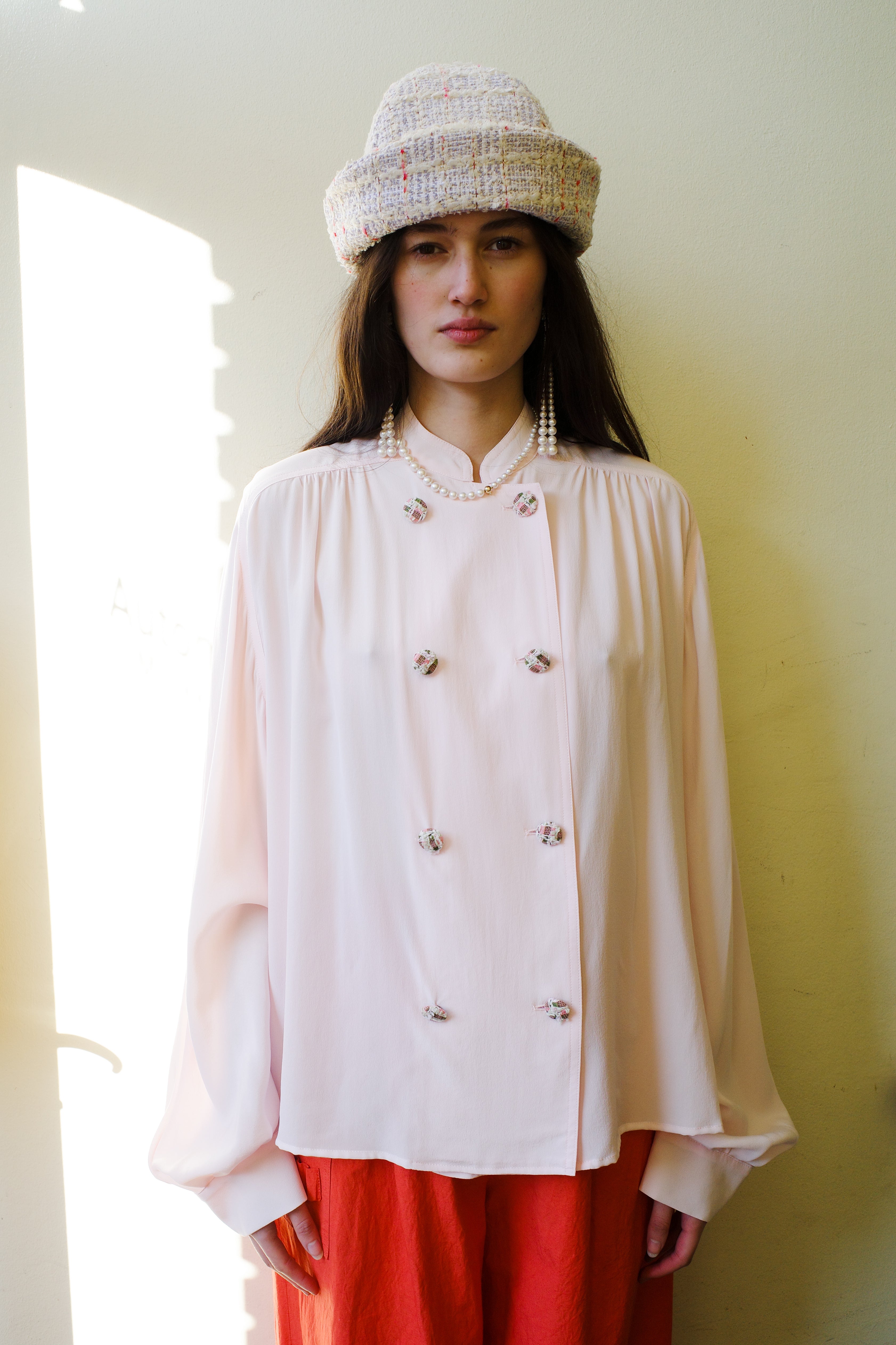 Susan Shirt - Silk - Pale Pink