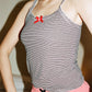 Caro Tank - Black White stripe