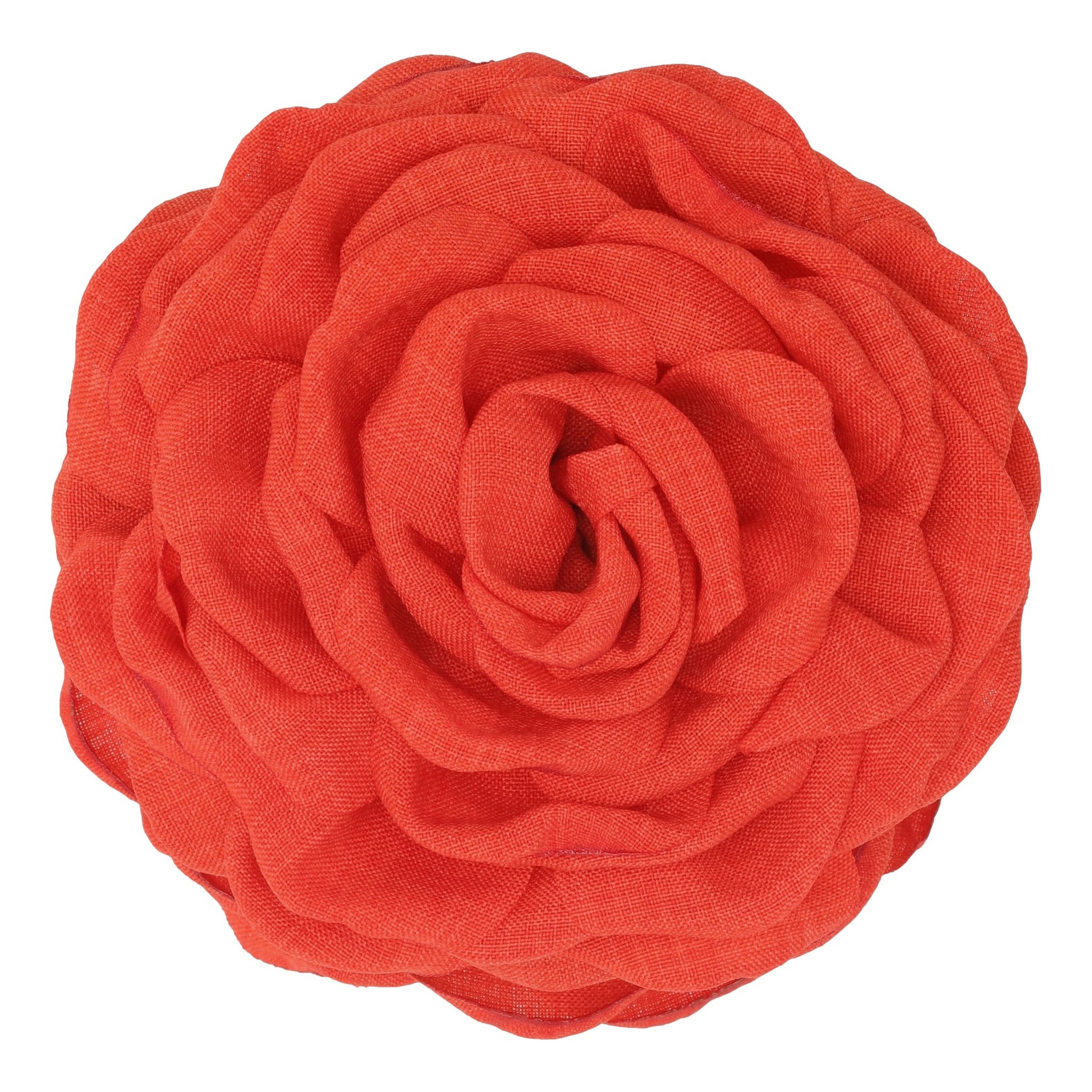 Caro Editions. The Rosie Hair Clip in Orange Red.  Polyester Acetate 12cm wide Made responsibly in China.