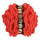 Caro Editions. The Rosie Hair Clip in Orange Red.  Polyester Acetate 12cm wide Made responsibly in China.