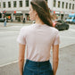 Caro T-shirt - Pink White stripe